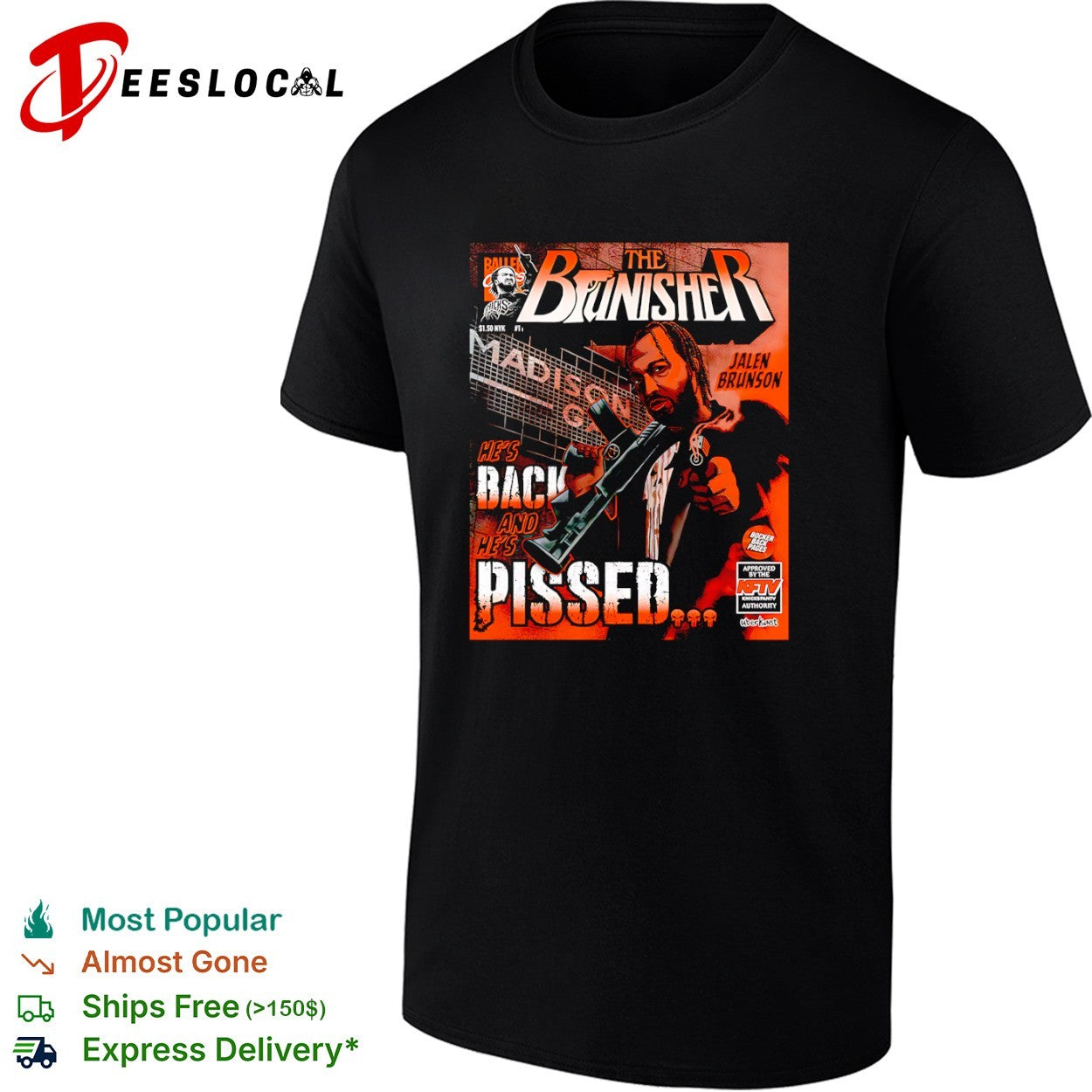 Jalen Brunson New York Knicks NBA The Brunisher he is back and he is pissed shirt