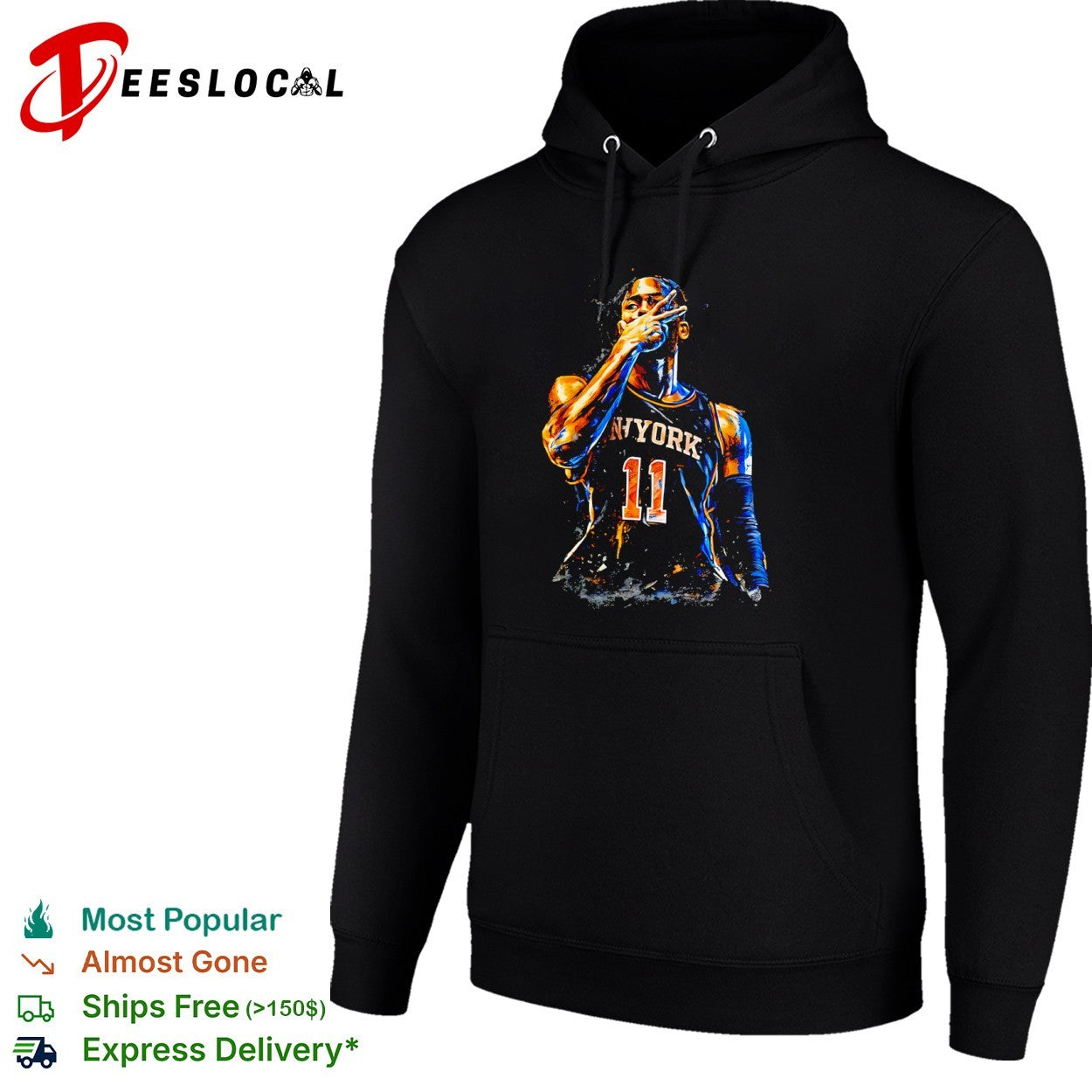 Jalen Brunson New York Knicks NBA basketball star portrait shirt