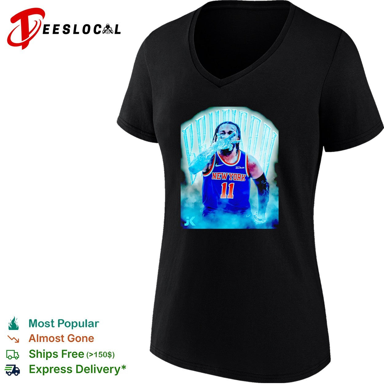 Jalen Brunson New York Knicks NBA ice basketball player shirt