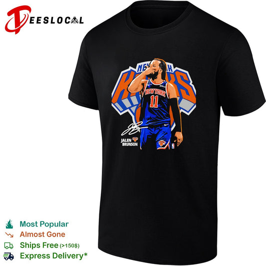 Jalen Brunson New York Knicks NBA logo signatures shirt