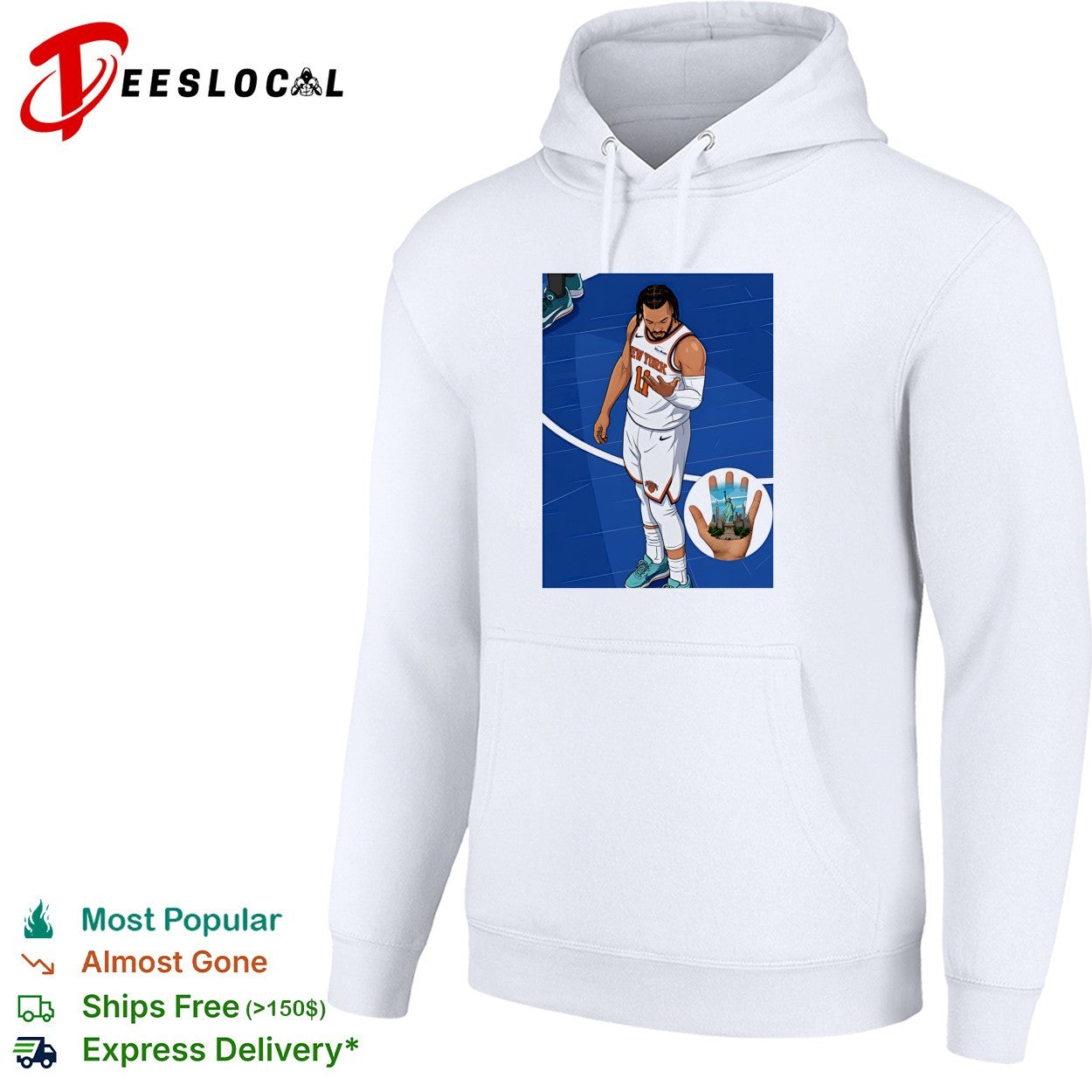 Jalen Brunson New York Knicks NYC in my hands illustration art shirt