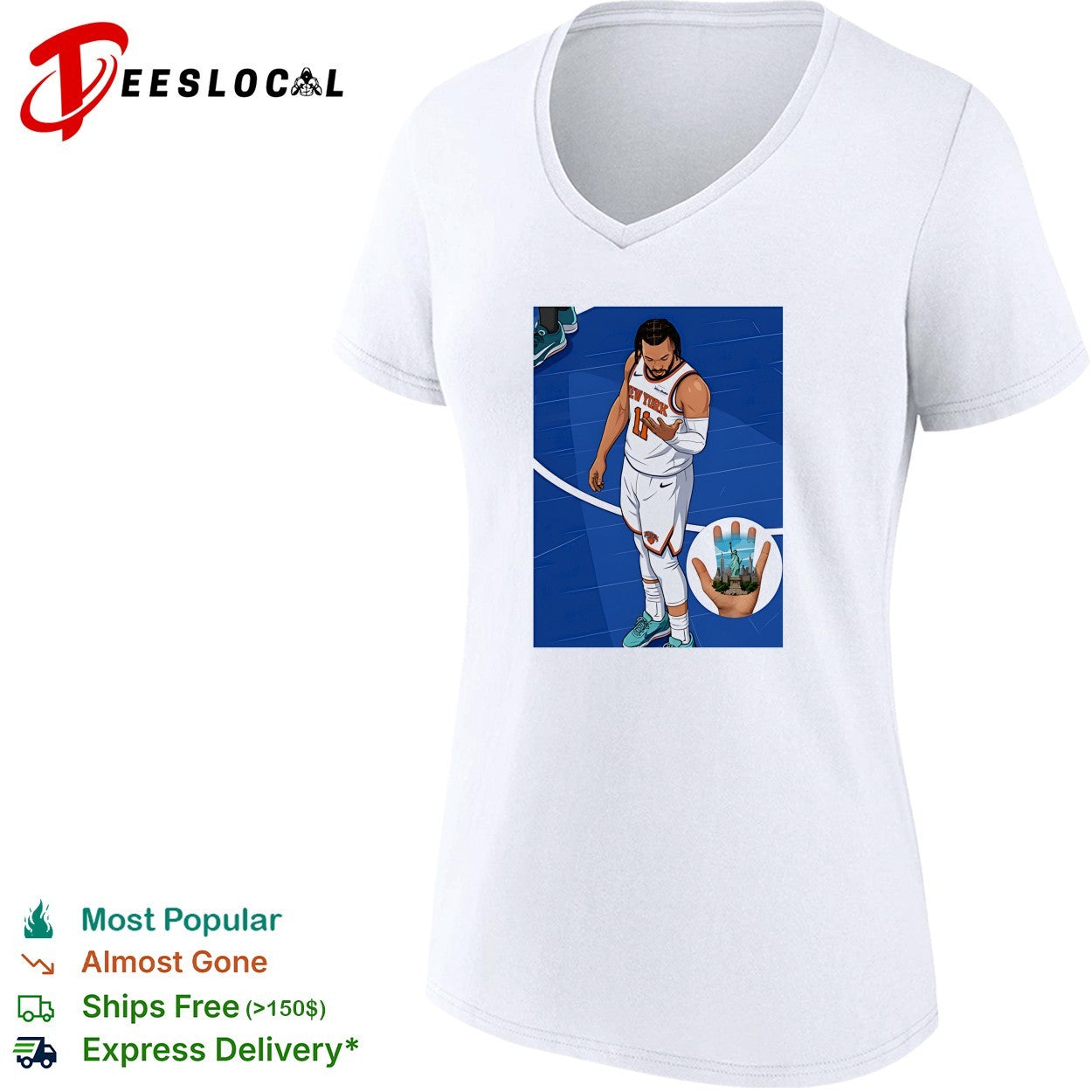 Jalen Brunson New York Knicks NYC in my hands illustration art shirt