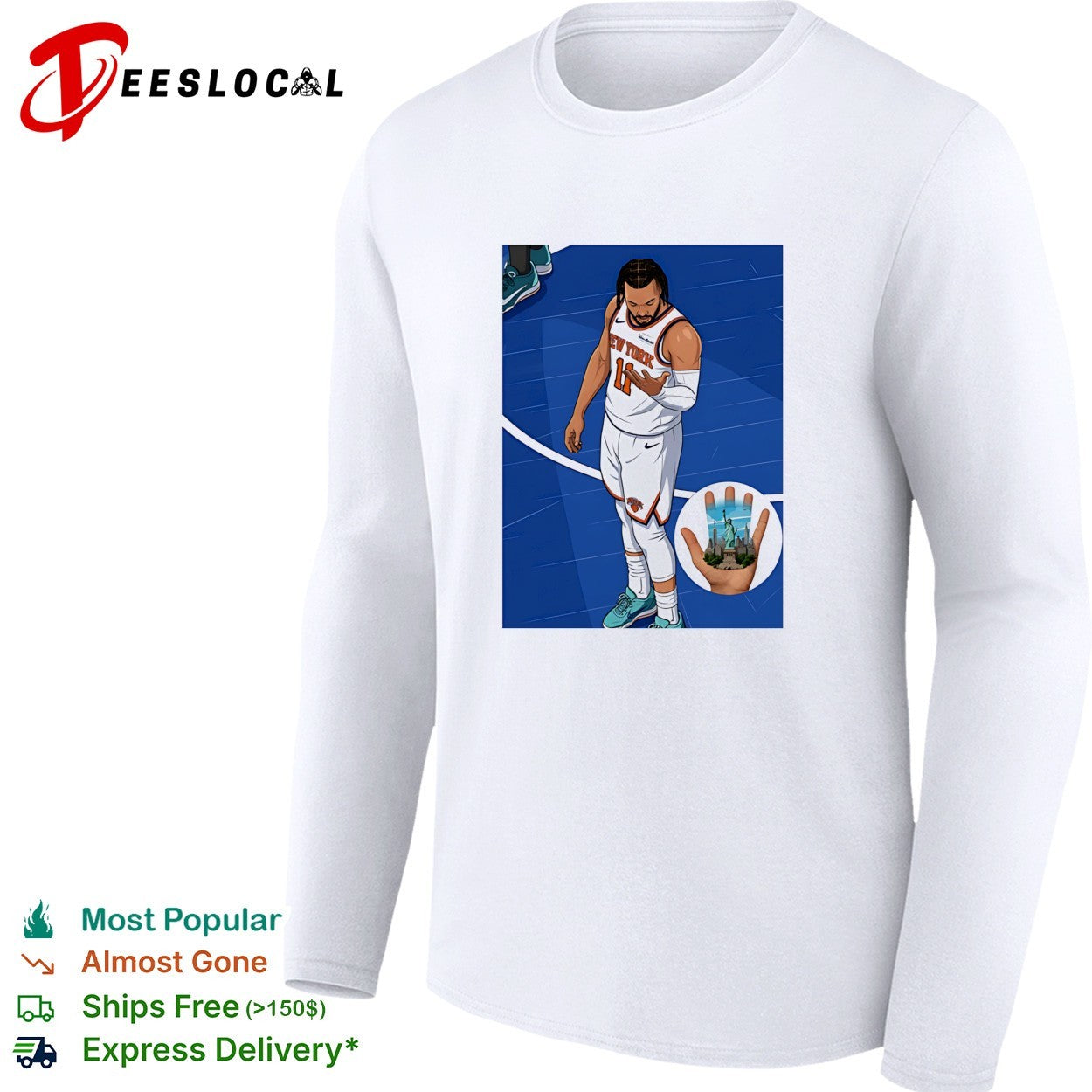 Jalen Brunson New York Knicks NYC in my hands illustration art shirt