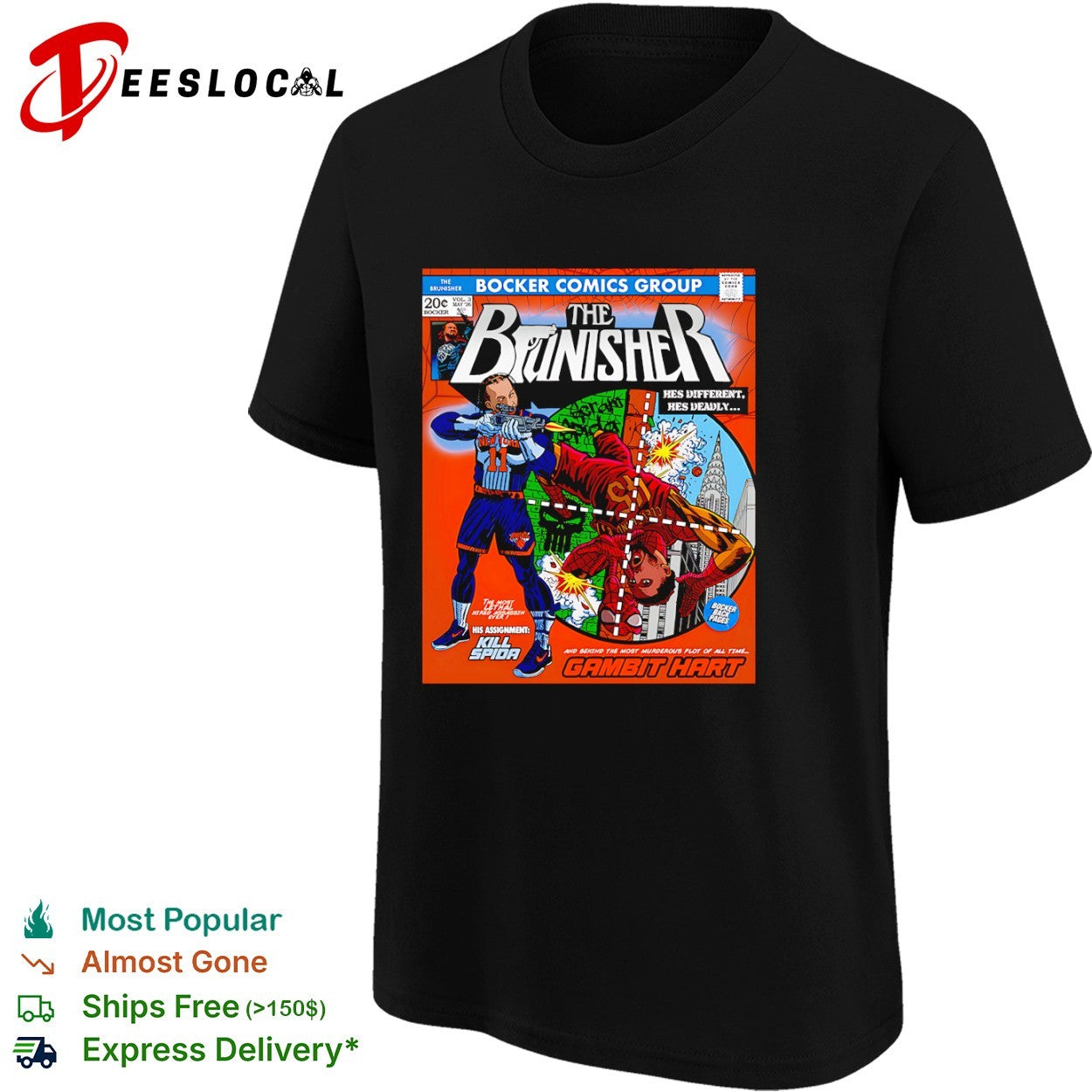Jalen Brunson New York Knicks The Brunisher Donovon Mitchell Spida Marvel shirt