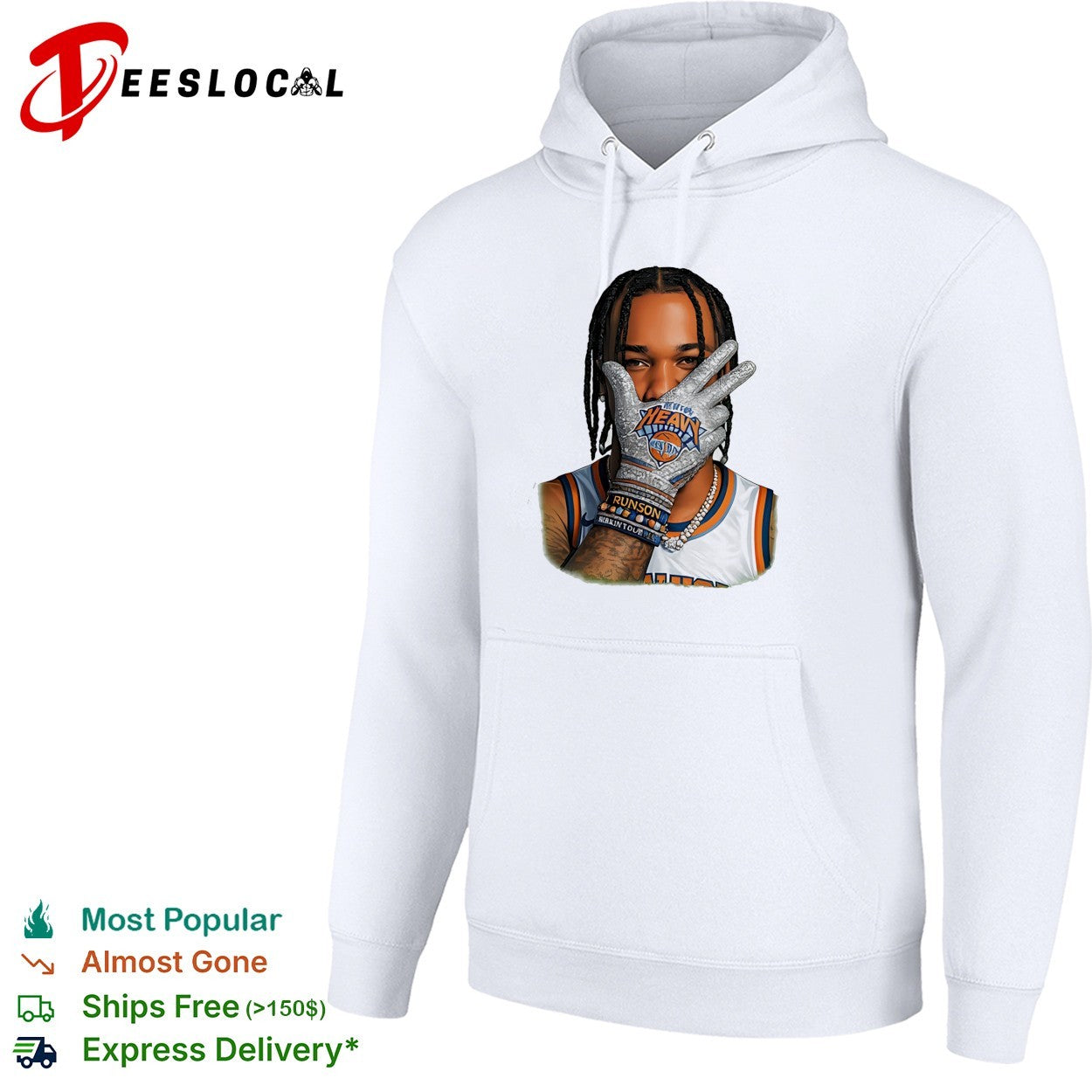 Jalen Brunson New York Knicks Three Point x Iceman gloves Celebration Finals 2026 shirt
