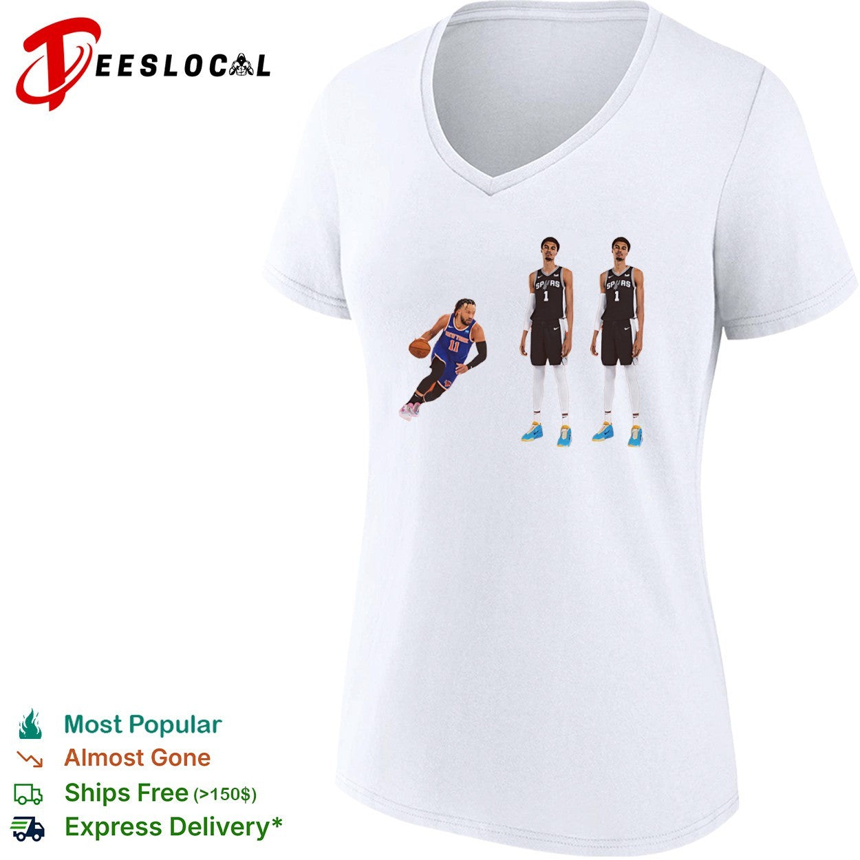 Jalen Brunson New York Knicks Victor Wembanyama San Antonio Spurs NBA shirt