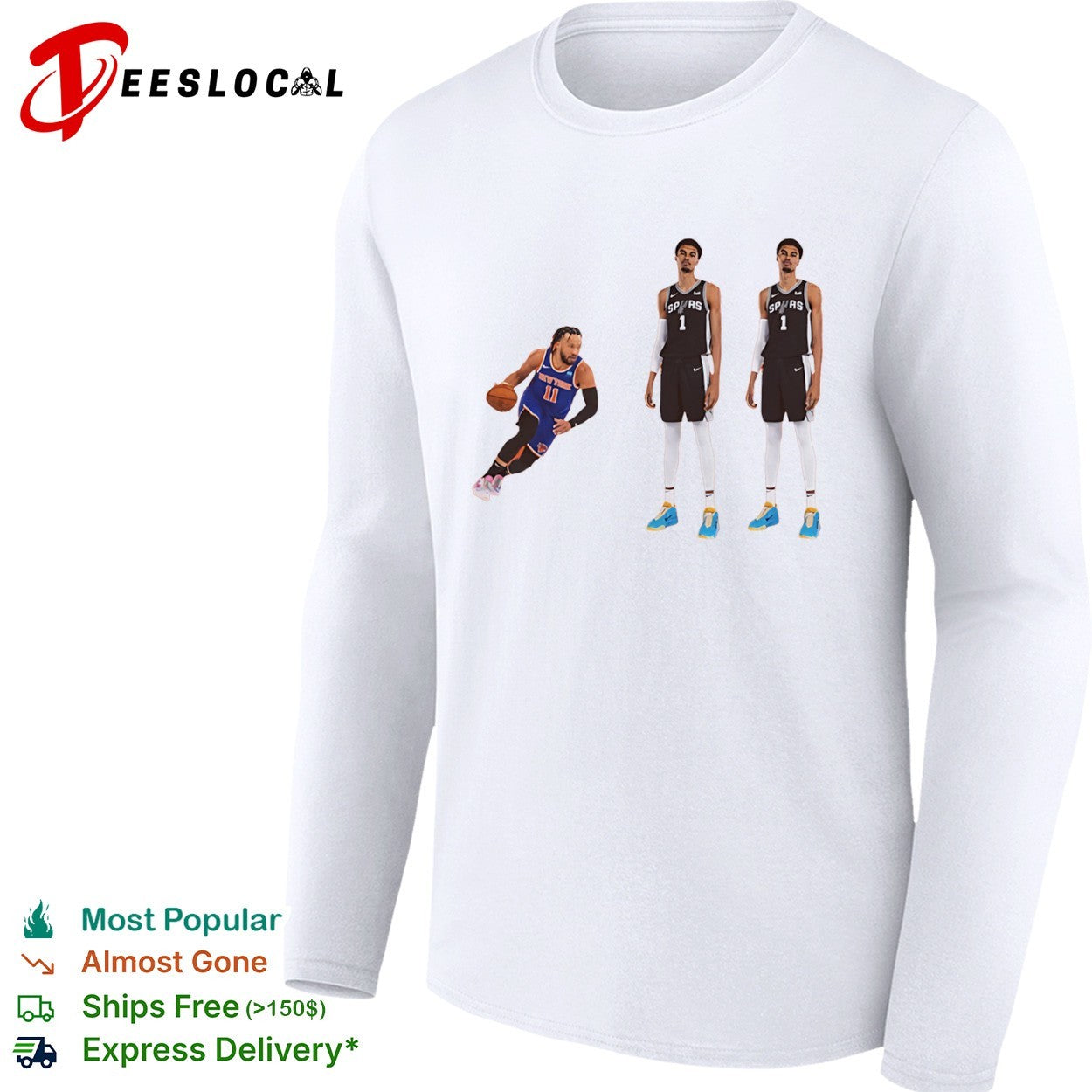 Jalen Brunson New York Knicks Victor Wembanyama San Antonio Spurs NBA shirt