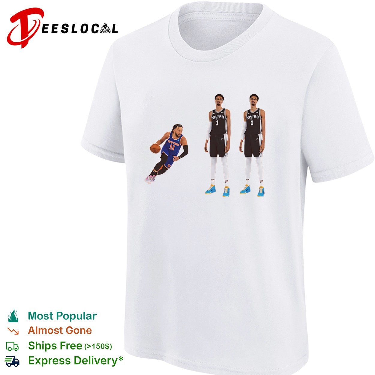 Jalen Brunson New York Knicks Victor Wembanyama San Antonio Spurs NBA shirt