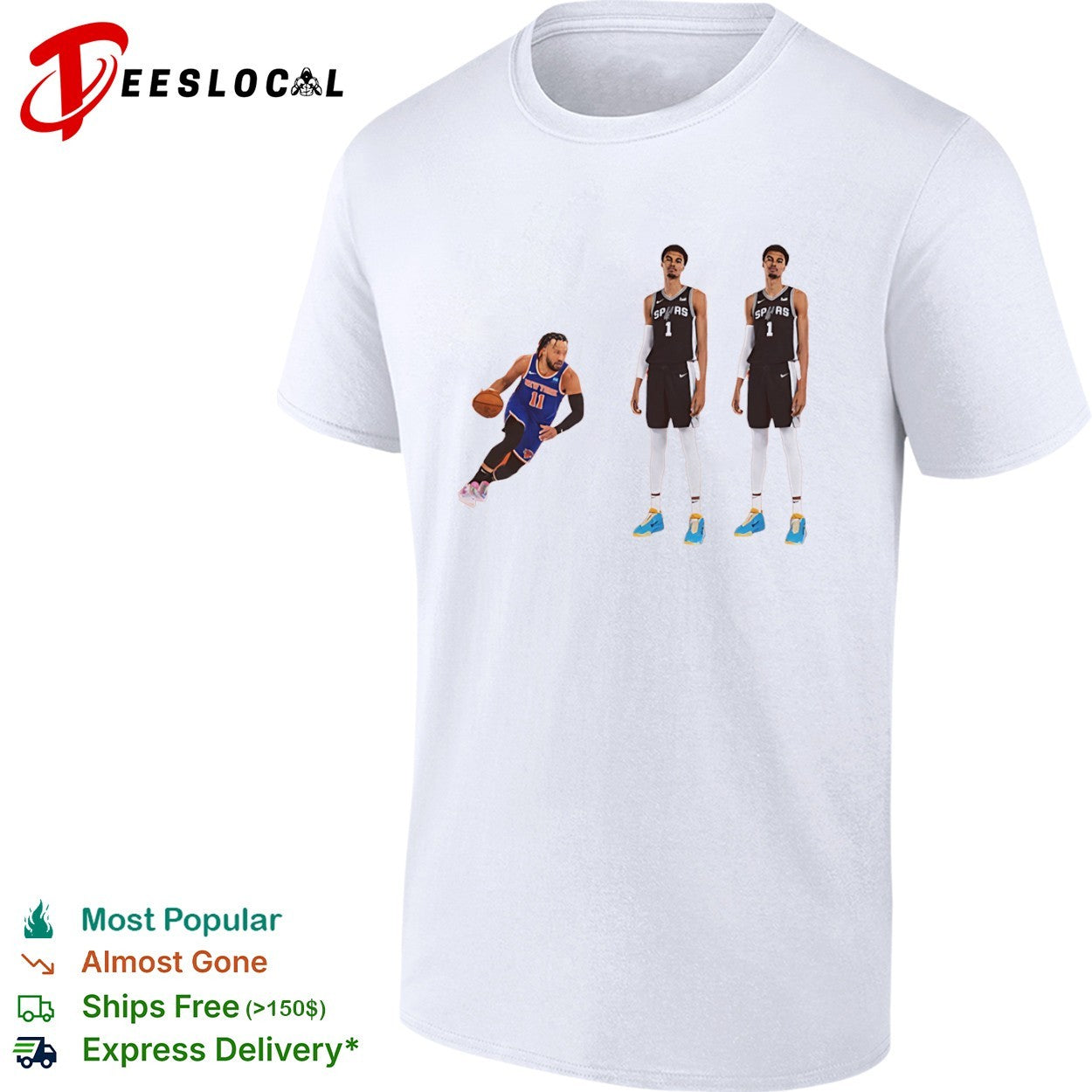 Jalen Brunson New York Knicks Victor Wembanyama San Antonio Spurs NBA shirt