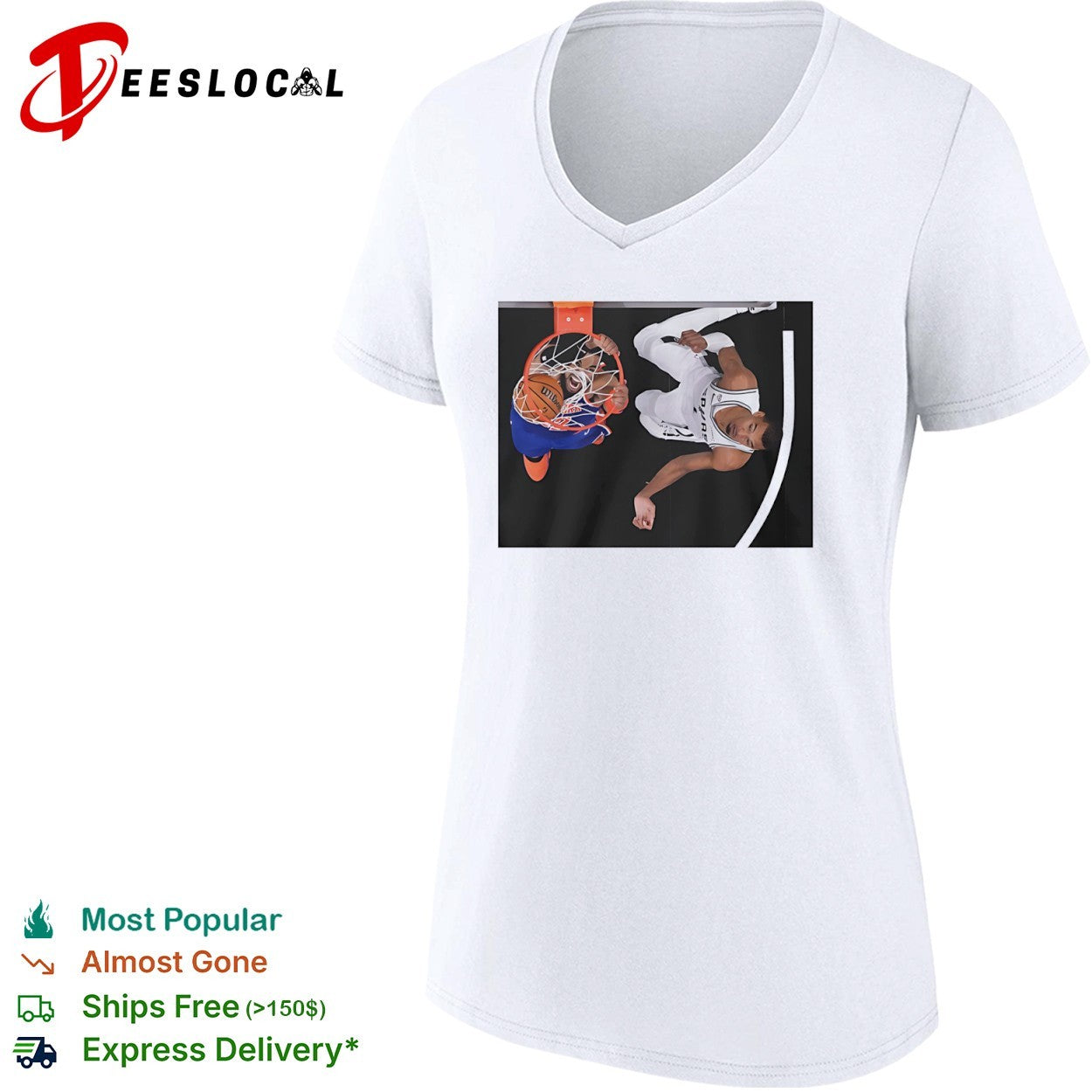 Jalen Brunson New York Knicks and Victor Wembanyama San Antonio Spurs NBA shirt