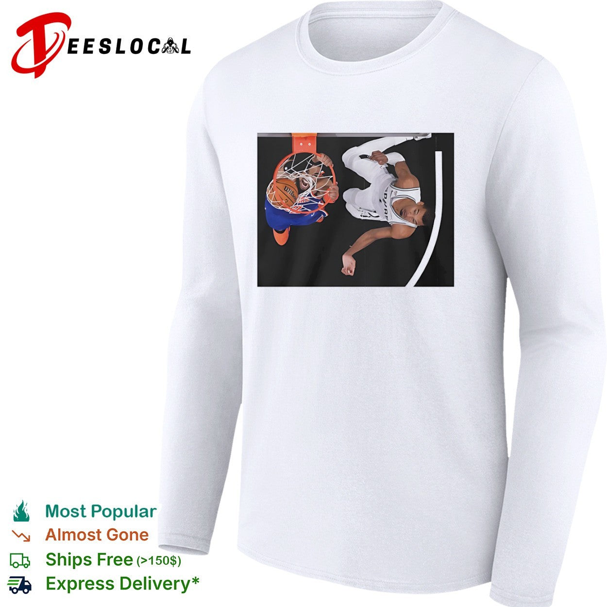 Jalen Brunson New York Knicks and Victor Wembanyama San Antonio Spurs NBA shirt