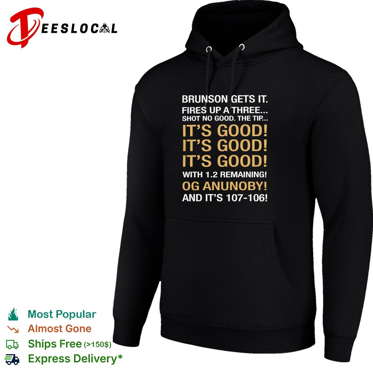 Jalen Brunson OG Anunoby New York Knicks NBA Brunson gets it fires up a three shirt