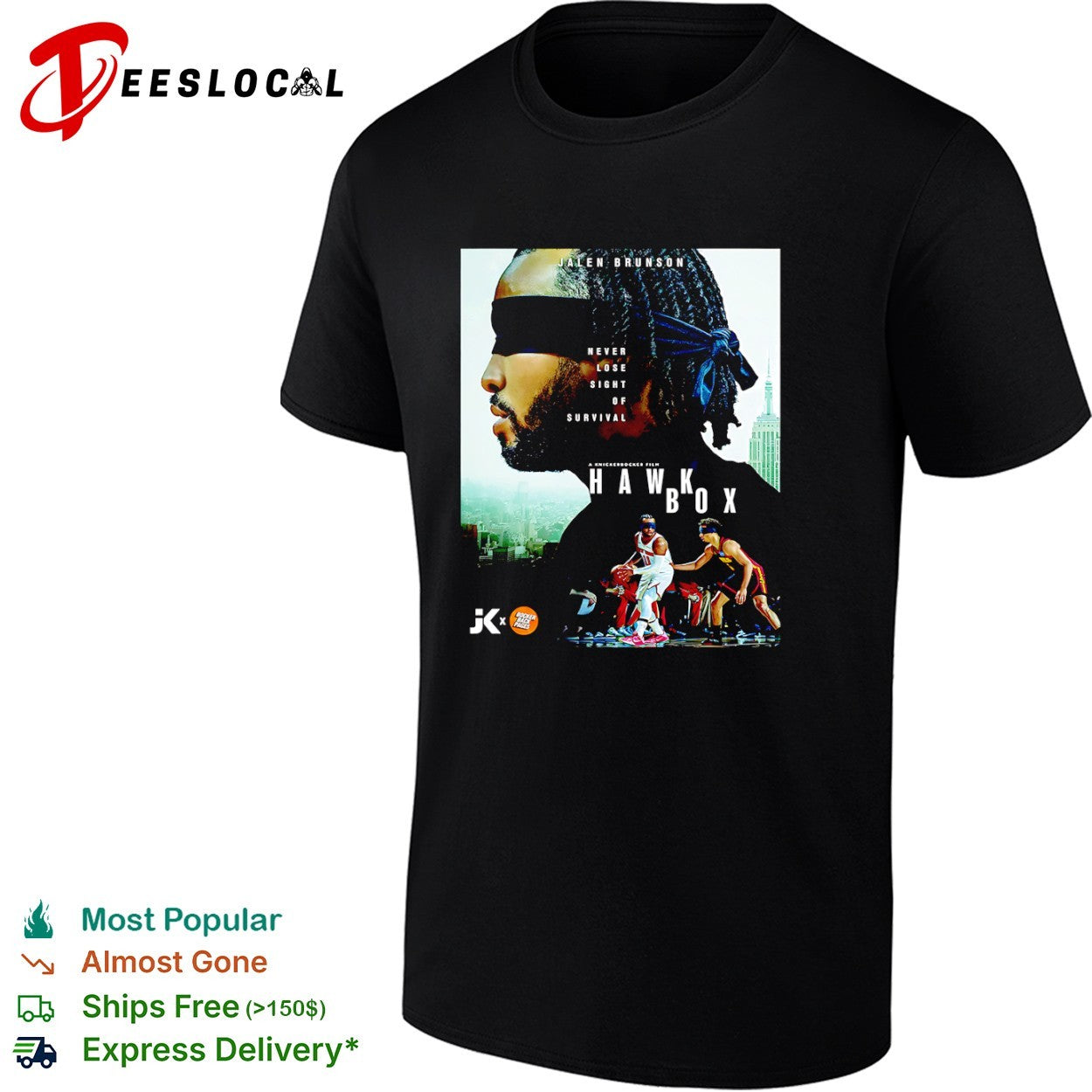 Jalen Brunson Trae Young New York Knicks Atlanta Hawks Bird Box parody shirt