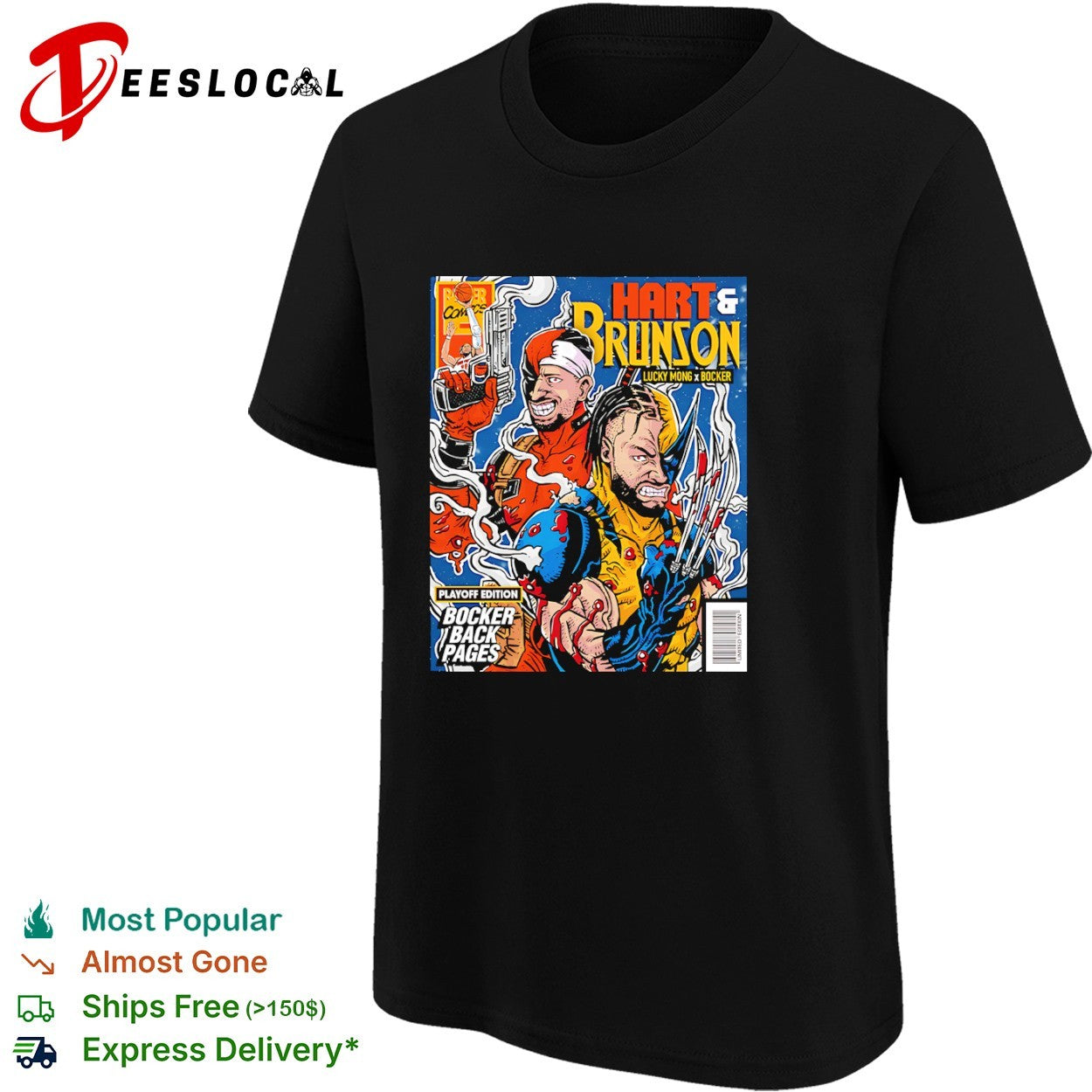 Jalen Brunson and Josh Hart New York Knicks Deadpool Wolverine Hart and Brunson shirt