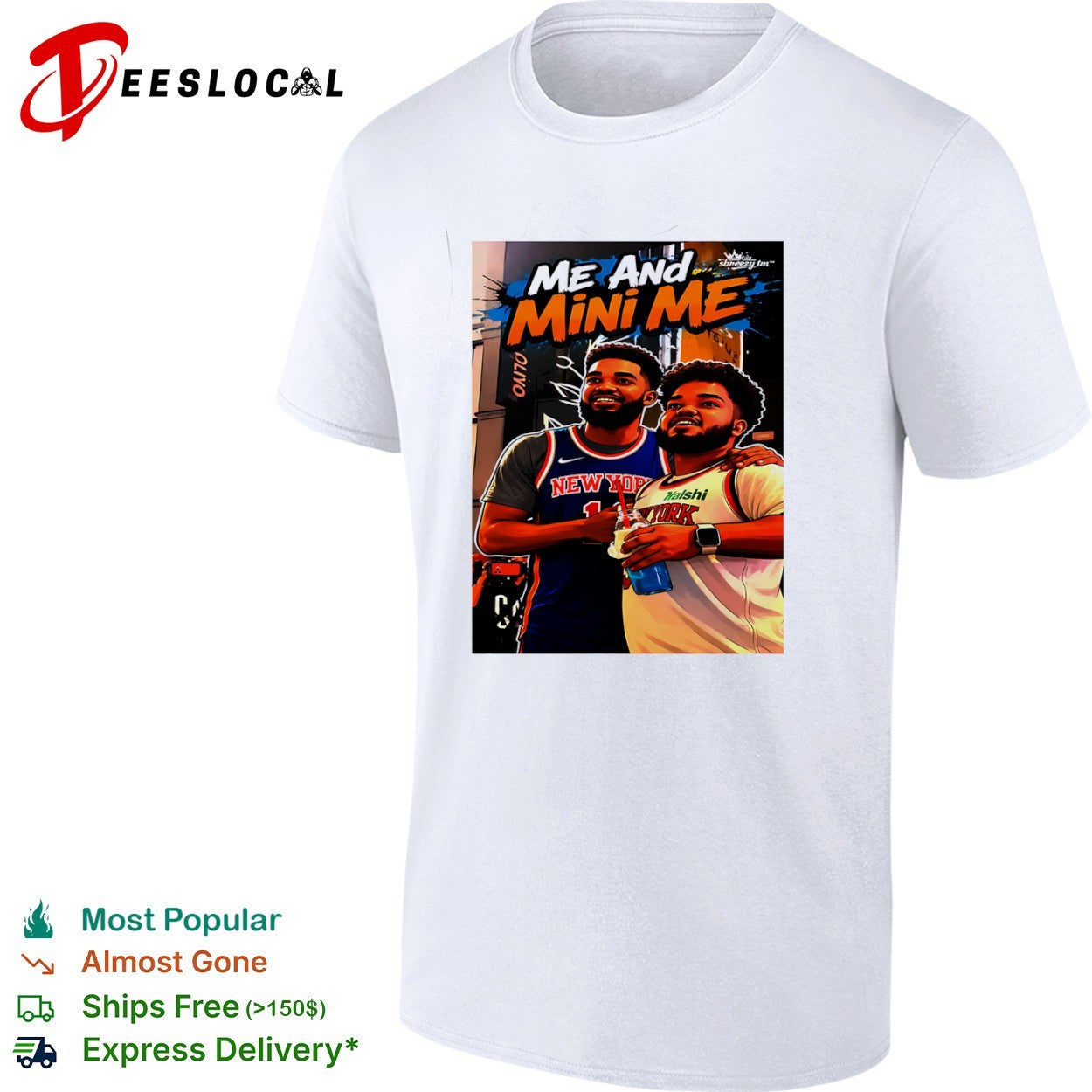 Jalen Brunson and Josh Hart New York Knicks Me and Mini Me NBA shirt
