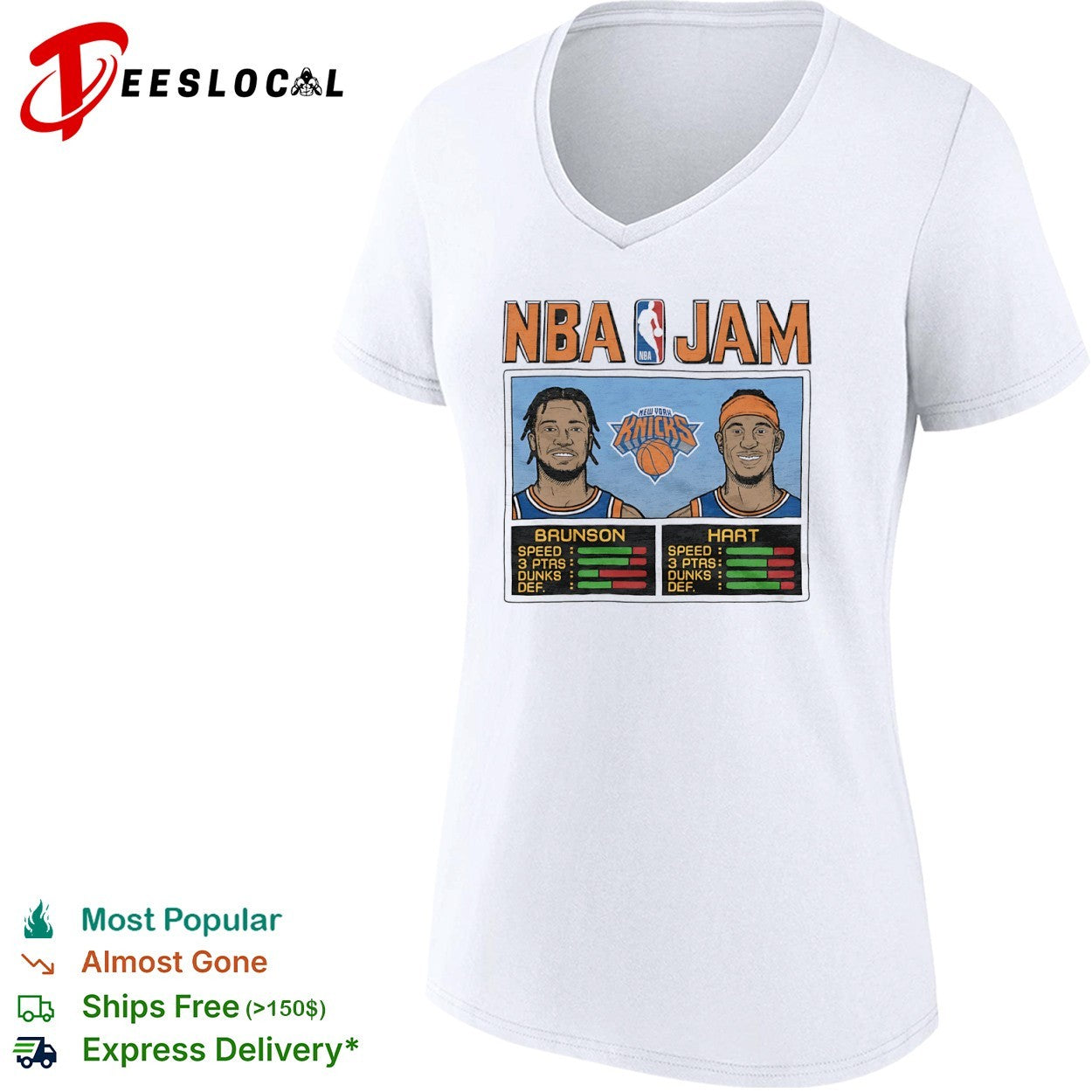 Jalen Brunson and Josh Hart New York Knicks NBA Jam basketball shirt