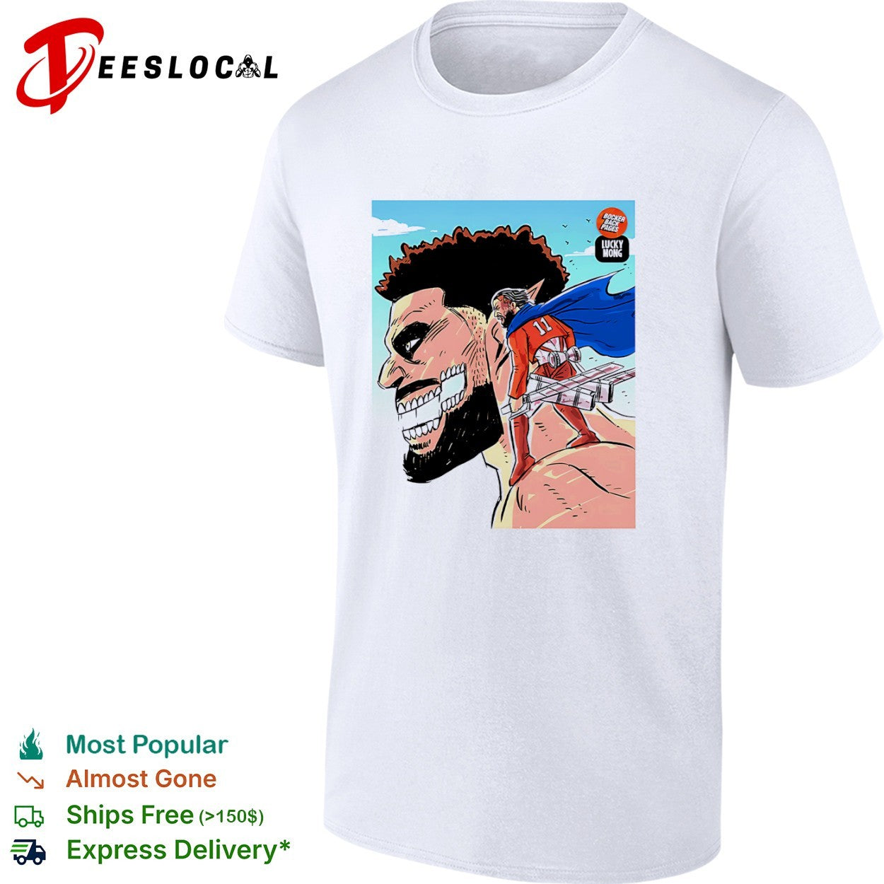 Jalen Brunson and Karl Anthony Towns New York Knicks Attack on Titan shirt