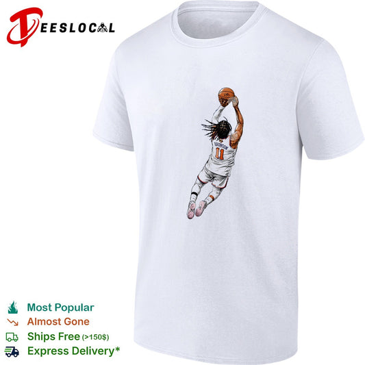 Jalen Brunson number 11 New York Knicks dunk illustration shirt