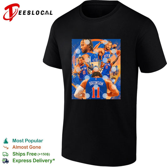 Jalen Brunson number 11 action collage mosaic portrait shirt