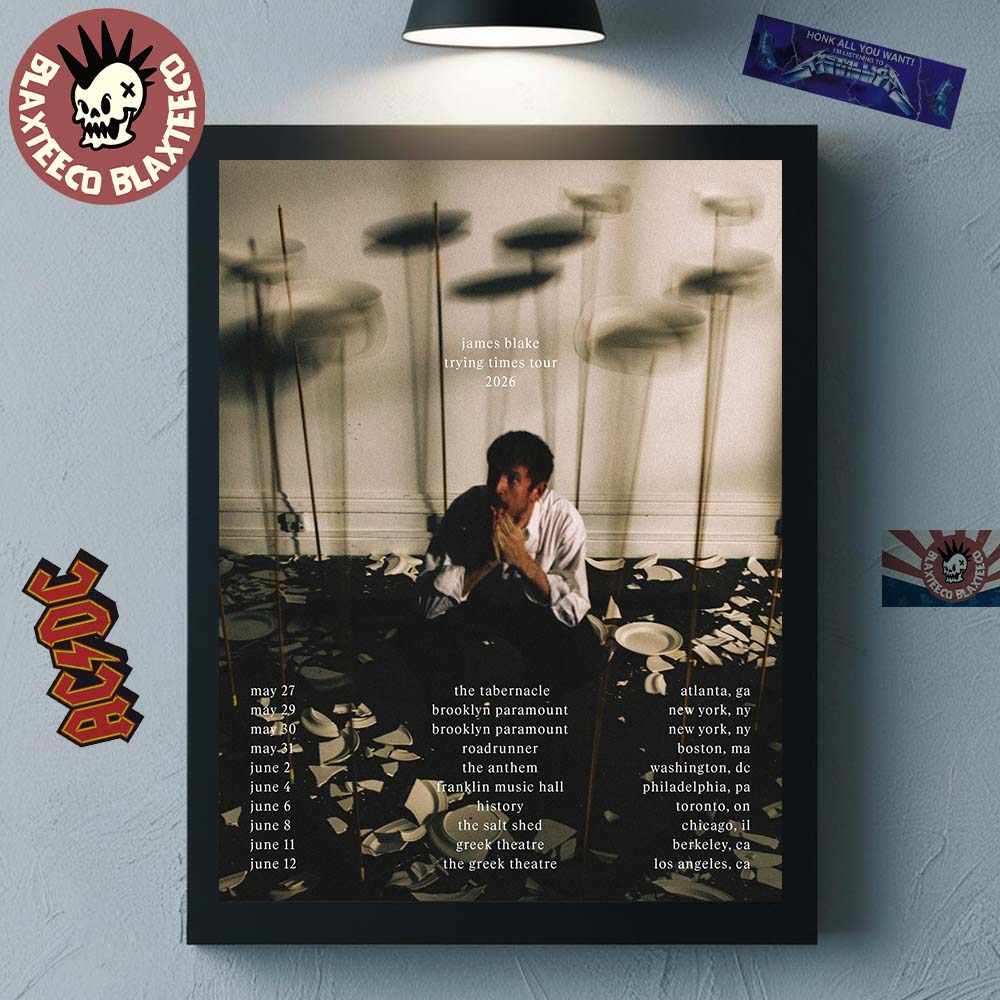 James Blake Trying Times Tour 2026 North America Schedule Dates Home Decor Poster Canvas