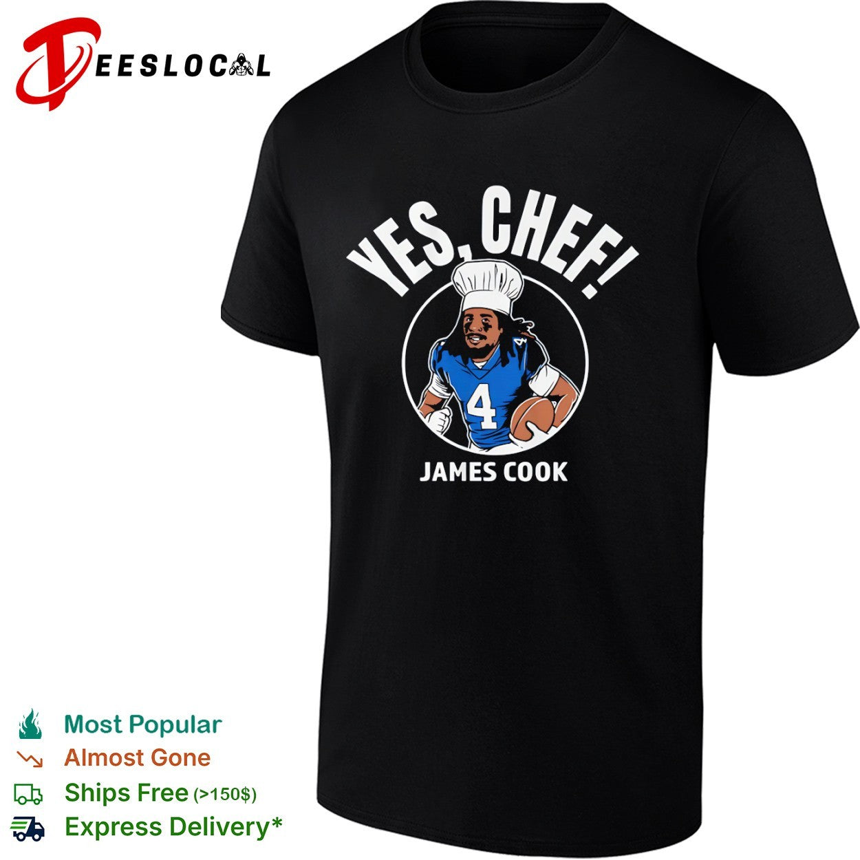 James Cook Buffalo Bills NFL Yes Chef shirt