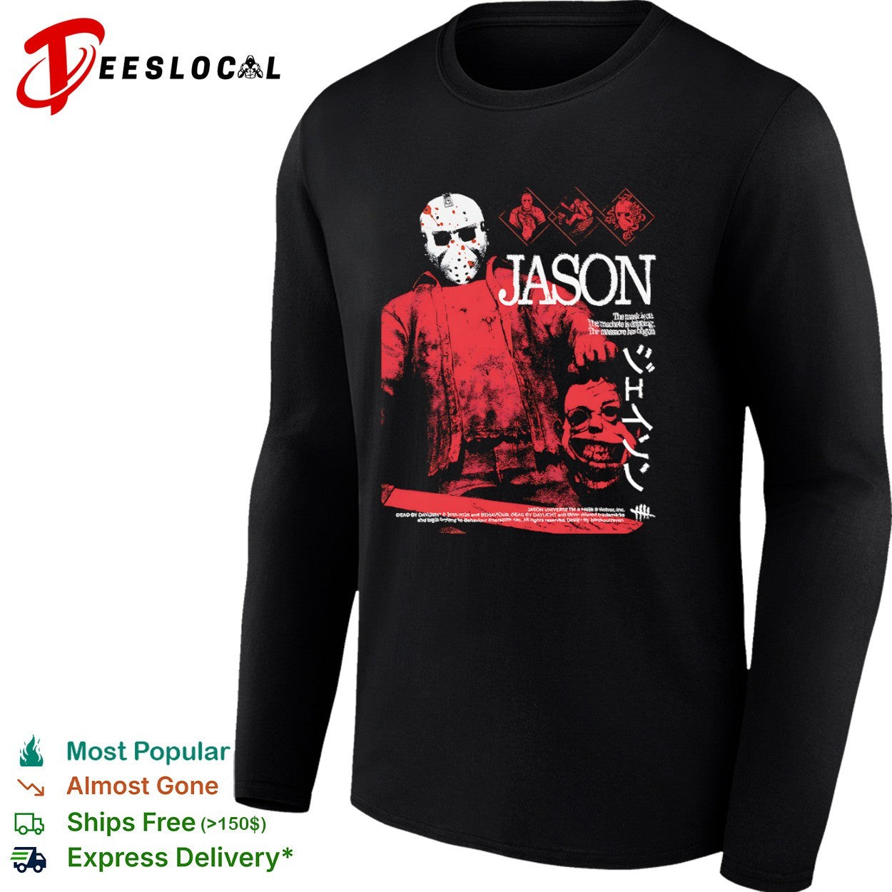 Jason Voorhees Friday the 13th The mask is on shirt