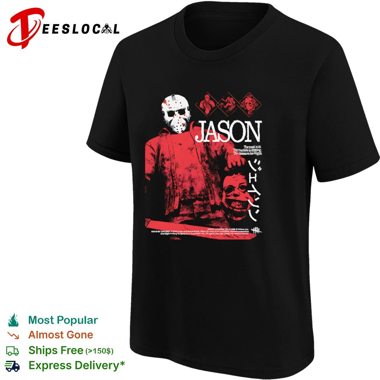 Jason Voorhees Friday the 13th The mask is on shirt