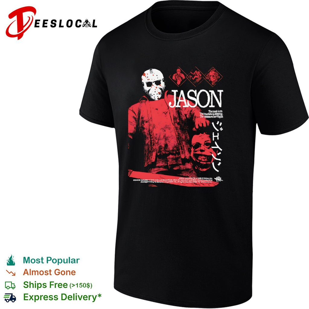 Jason Voorhees Friday the 13th The mask is on shirt