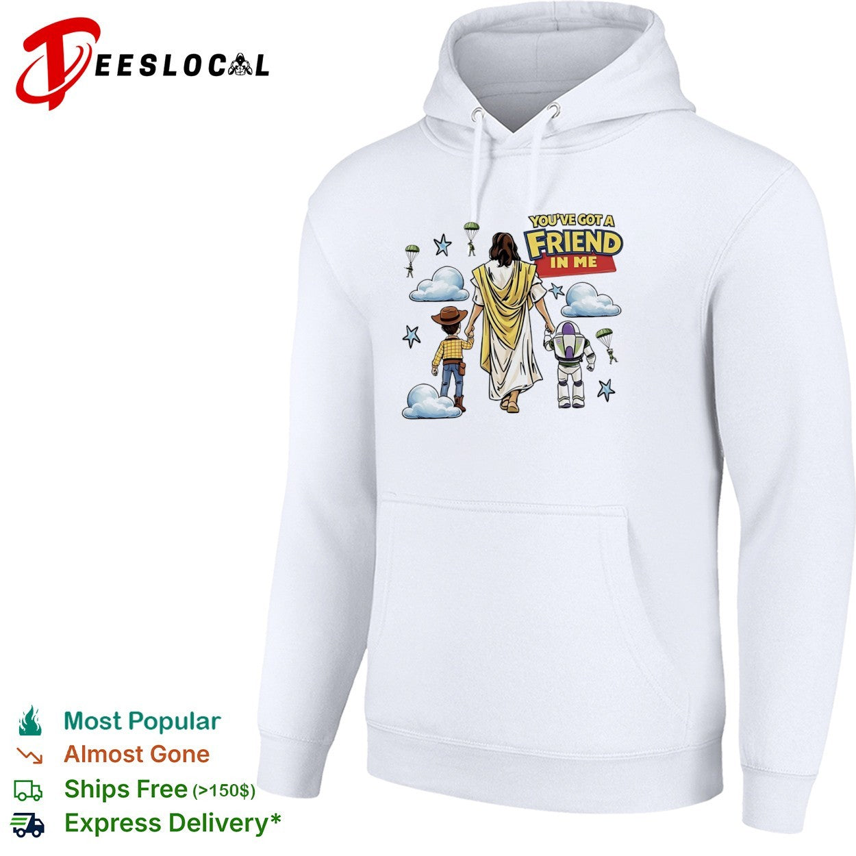 Jesus Woody Buzz Lightyear Youve Got a Friend in Me parody shirt