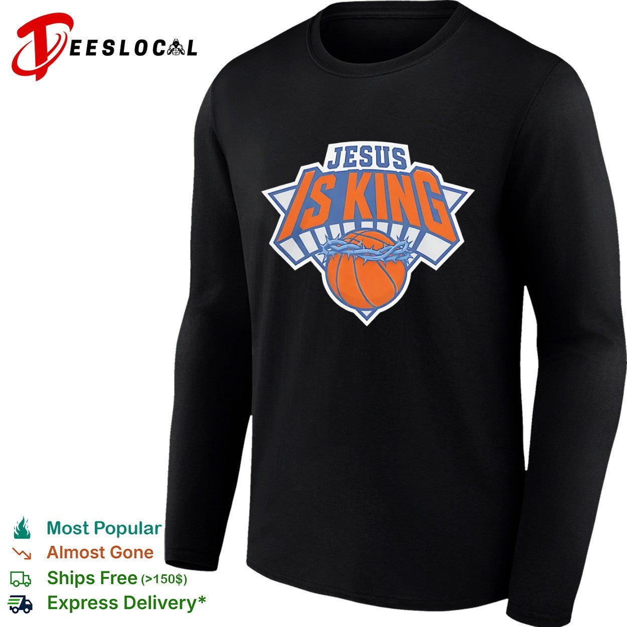 Jesus is King style New York Knicks basketball logo shirt