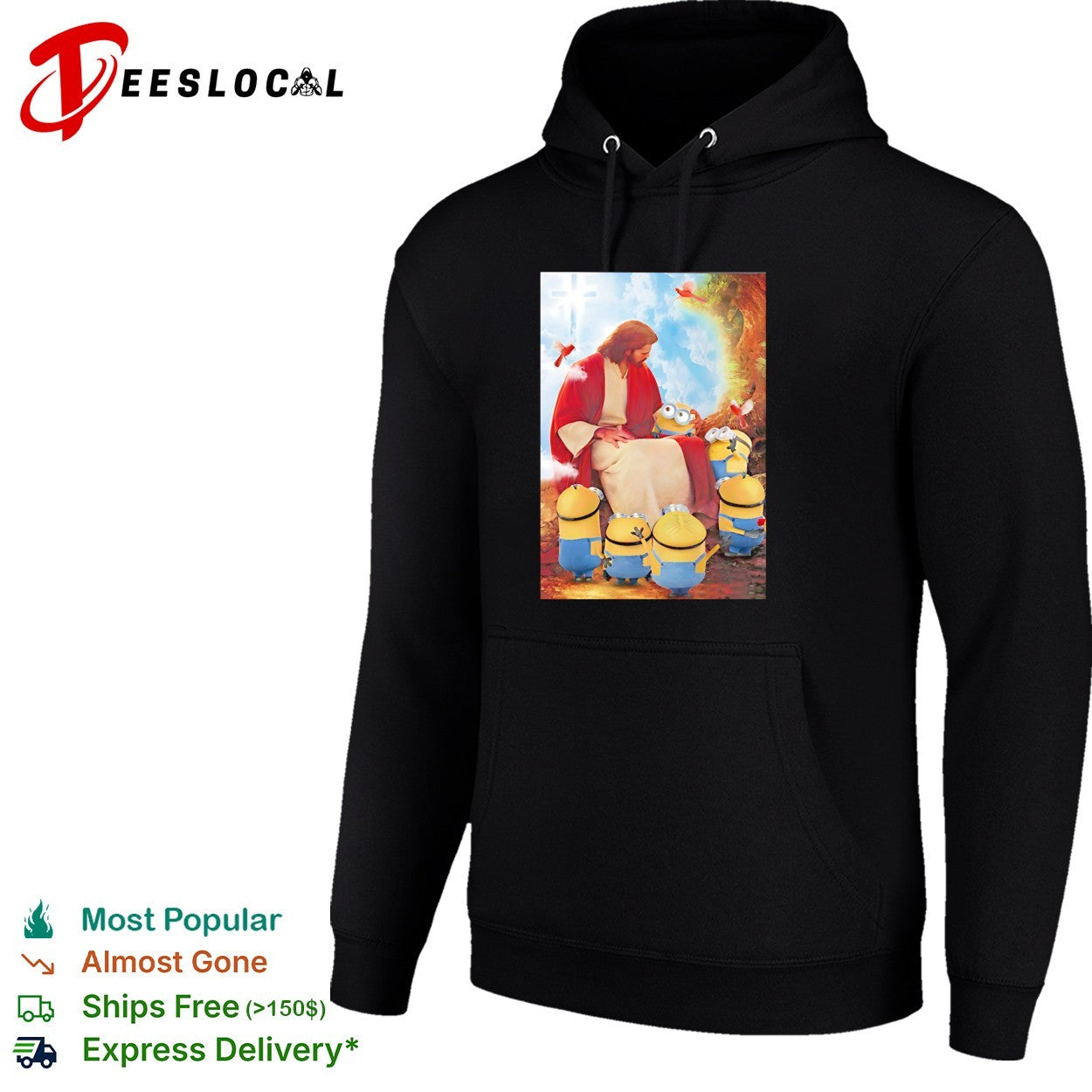 Jesus reading with Minions Despicable Me funny mashup shirt