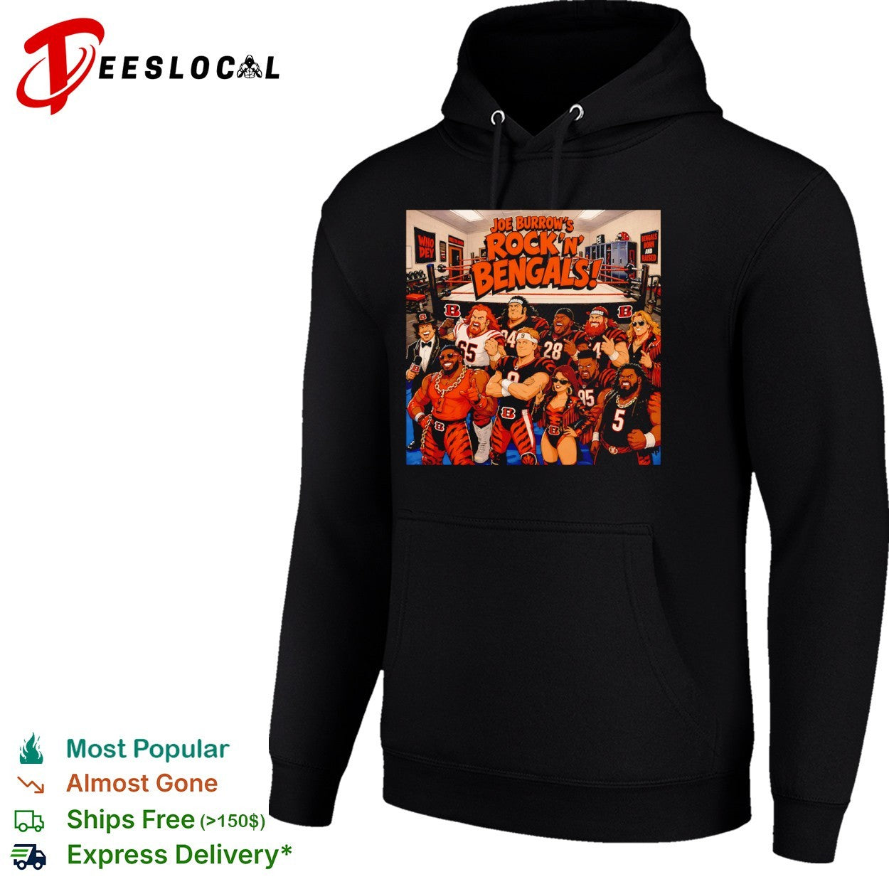 Joe Burrow Sam Hubbard Trey Hendrickson Cincinnati Bengals NFL shirt
