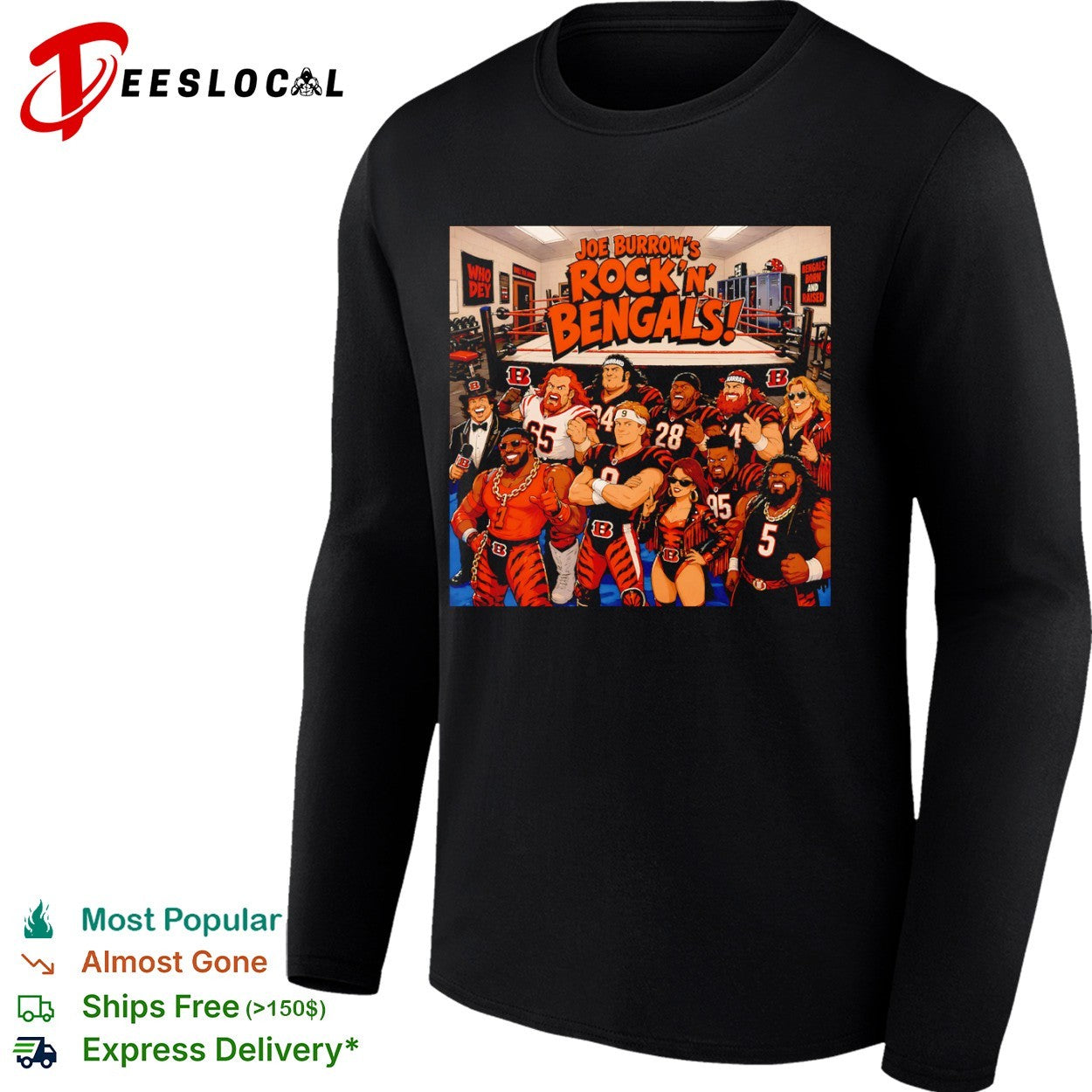 Joe Burrow Sam Hubbard Trey Hendrickson Cincinnati Bengals NFL shirt
