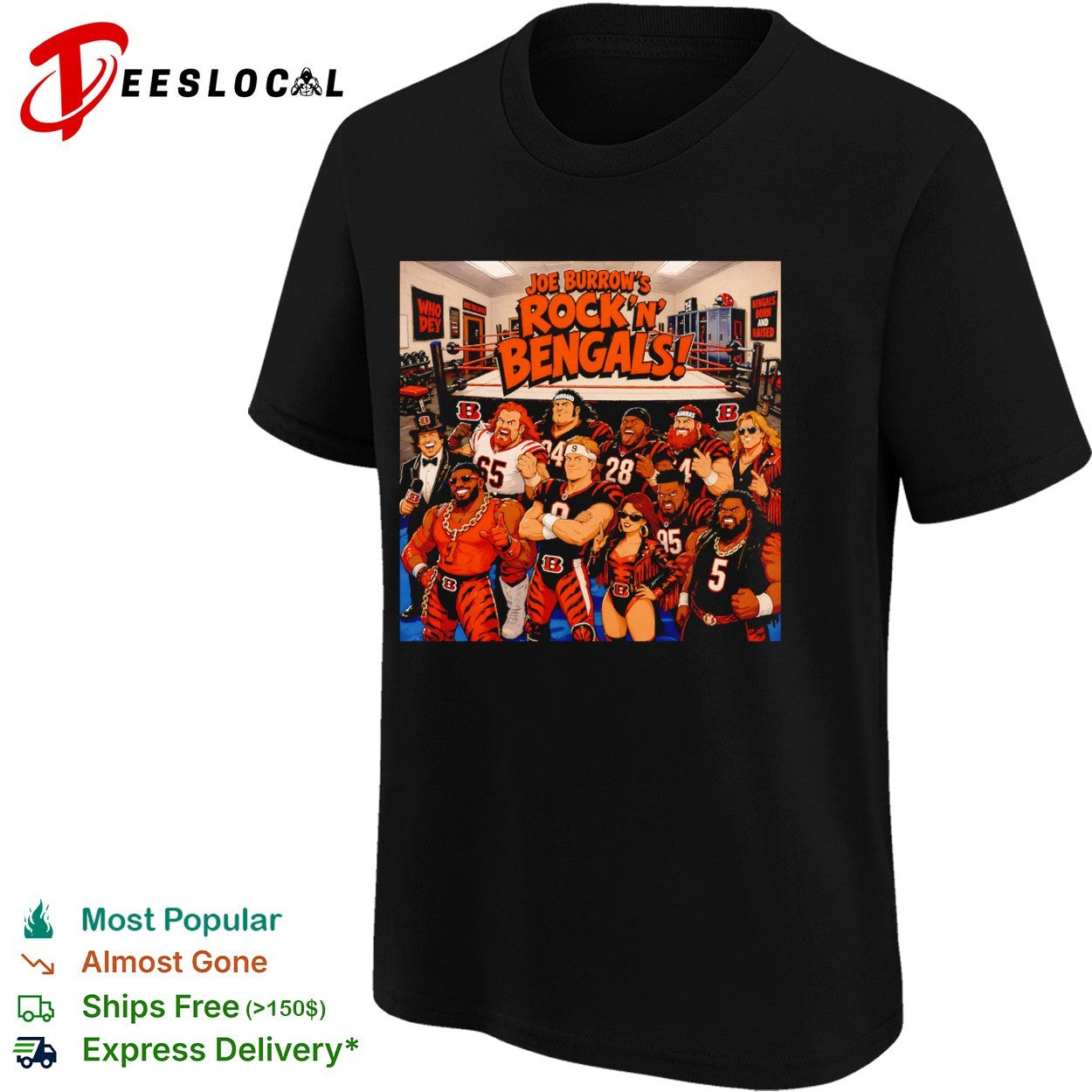 Joe Burrow Sam Hubbard Trey Hendrickson Cincinnati Bengals NFL shirt