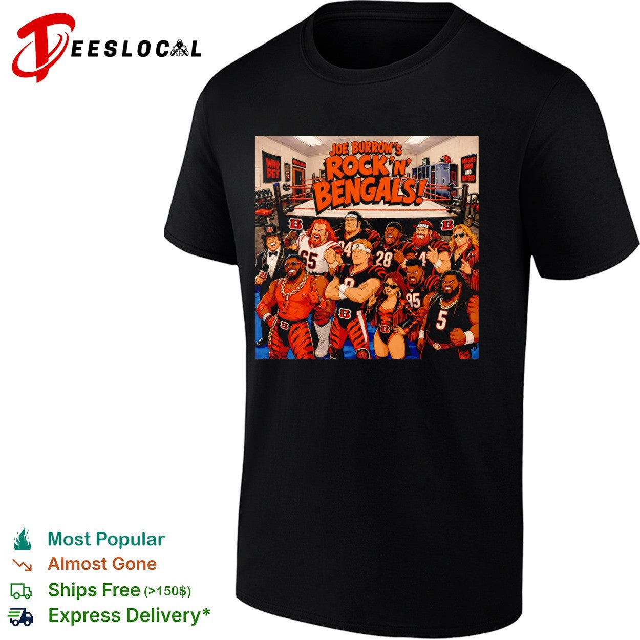 Joe Burrow Sam Hubbard Trey Hendrickson Cincinnati Bengals NFL shirt