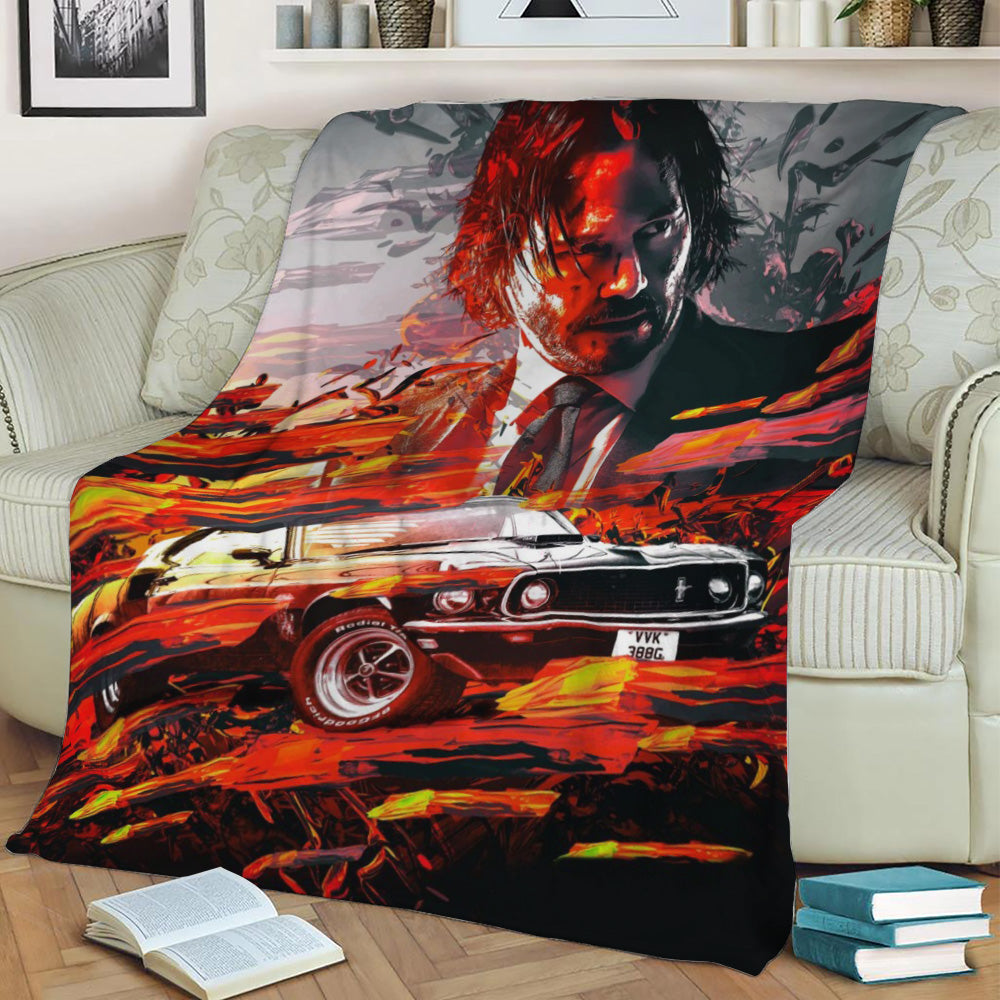 John Wick Ultimatum Fleece Throw Blanket