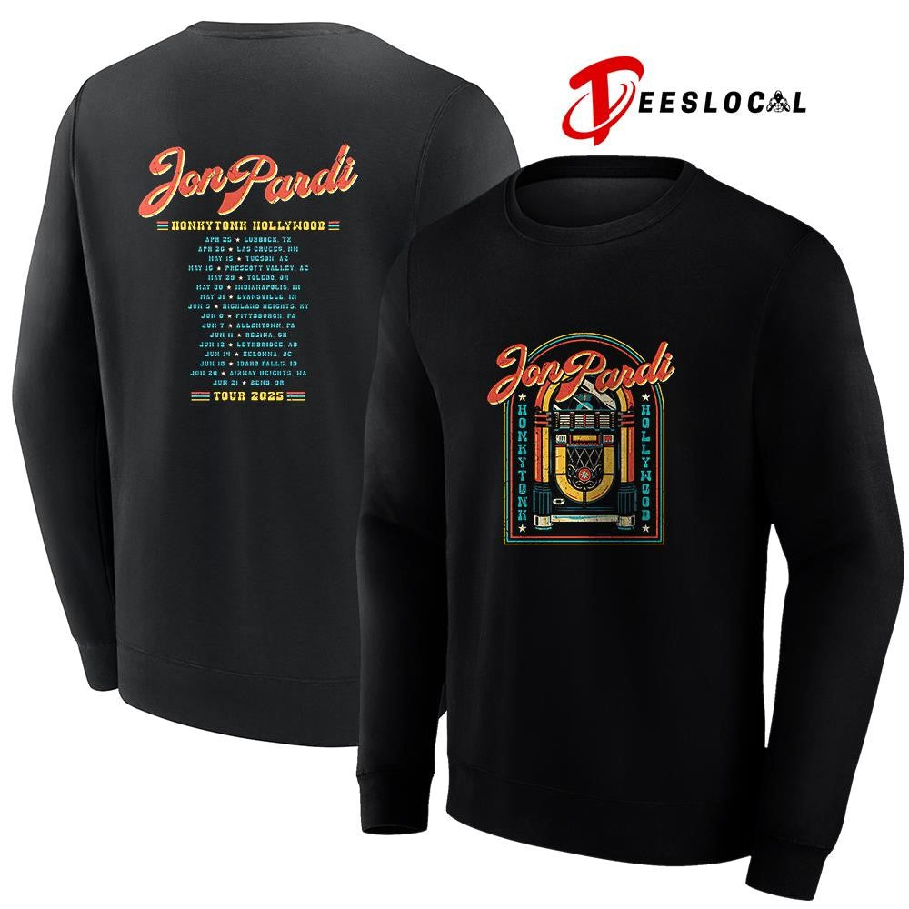 Jon Pardi Honkytonk Hollywood tour vintage shirt