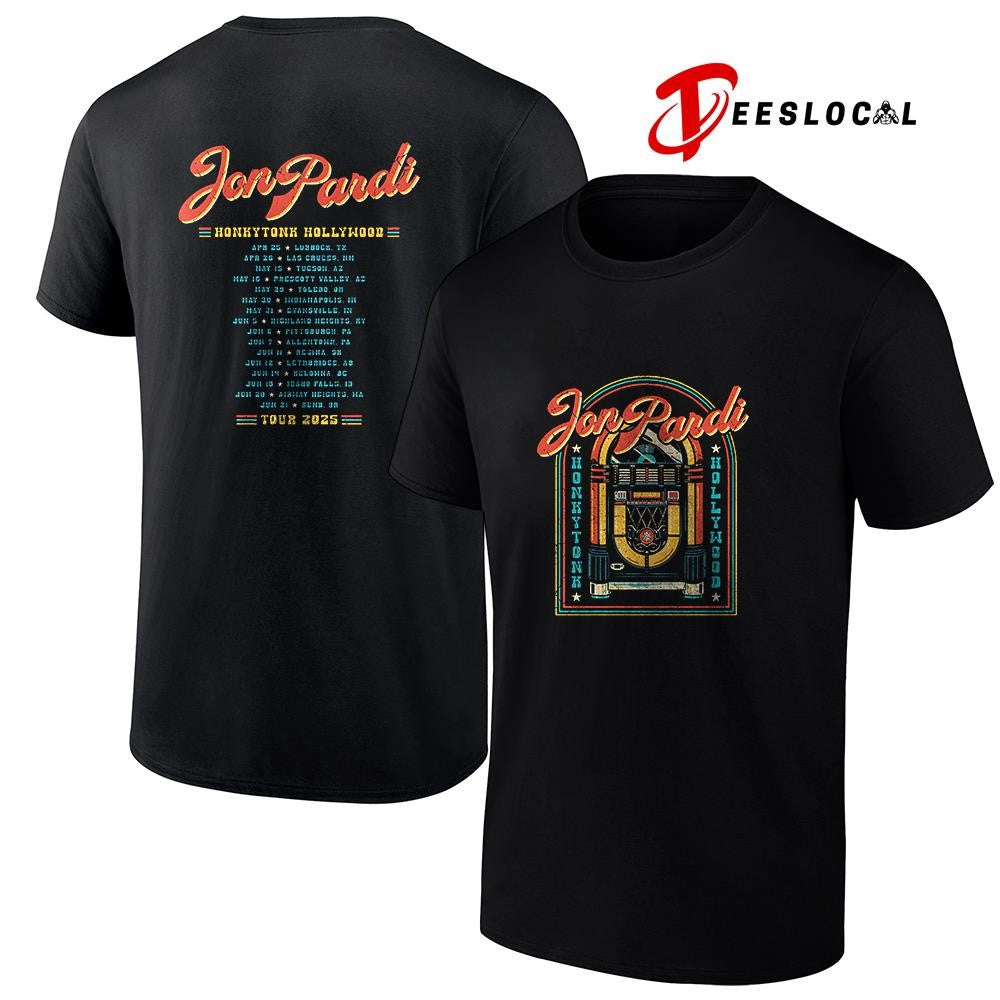 Jon Pardi Honkytonk Hollywood tour vintage shirt