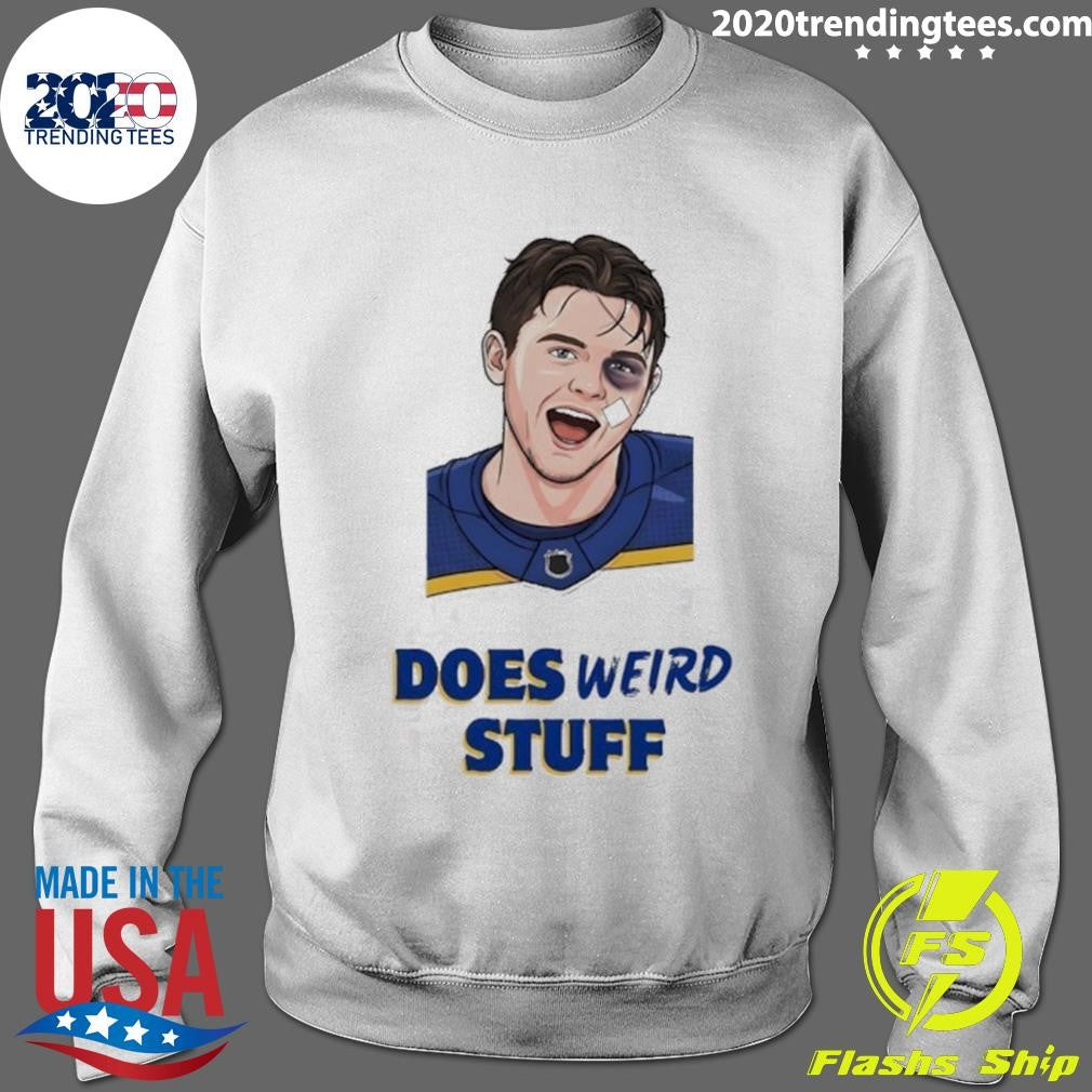 Jordan Binnington St. Louis Blues Hockey Does Weird Stuff Shirt