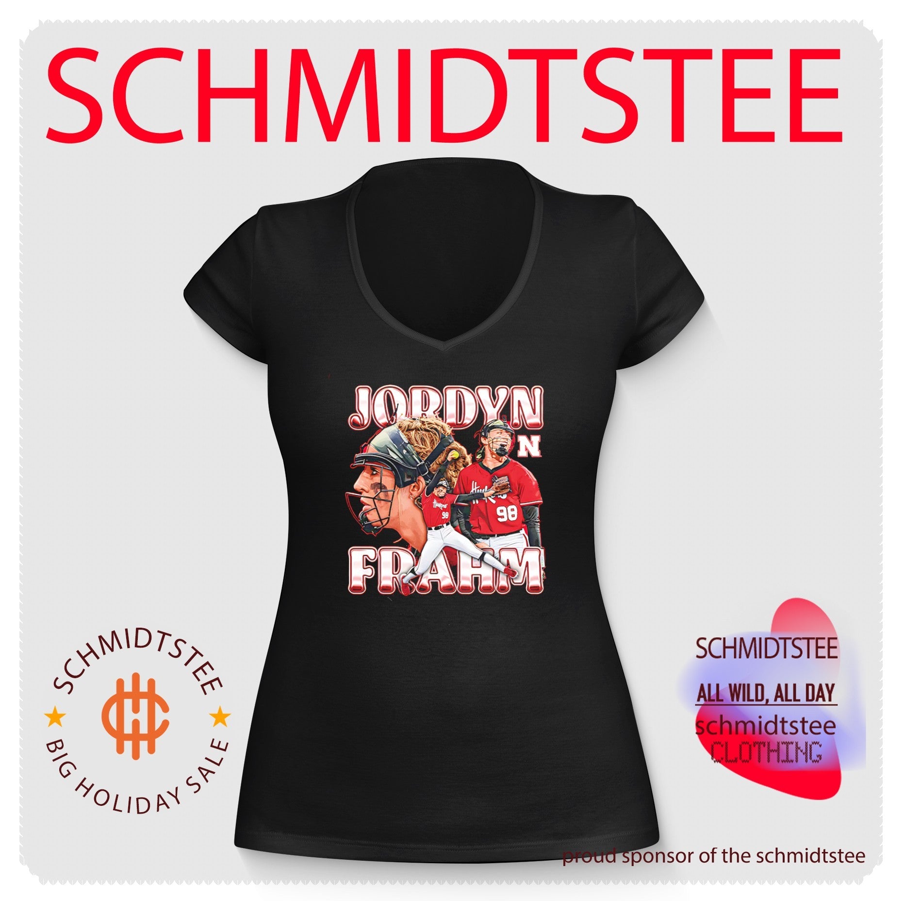Jordyn Frahm Nebraska Cornhuskers Softball Collage shirt