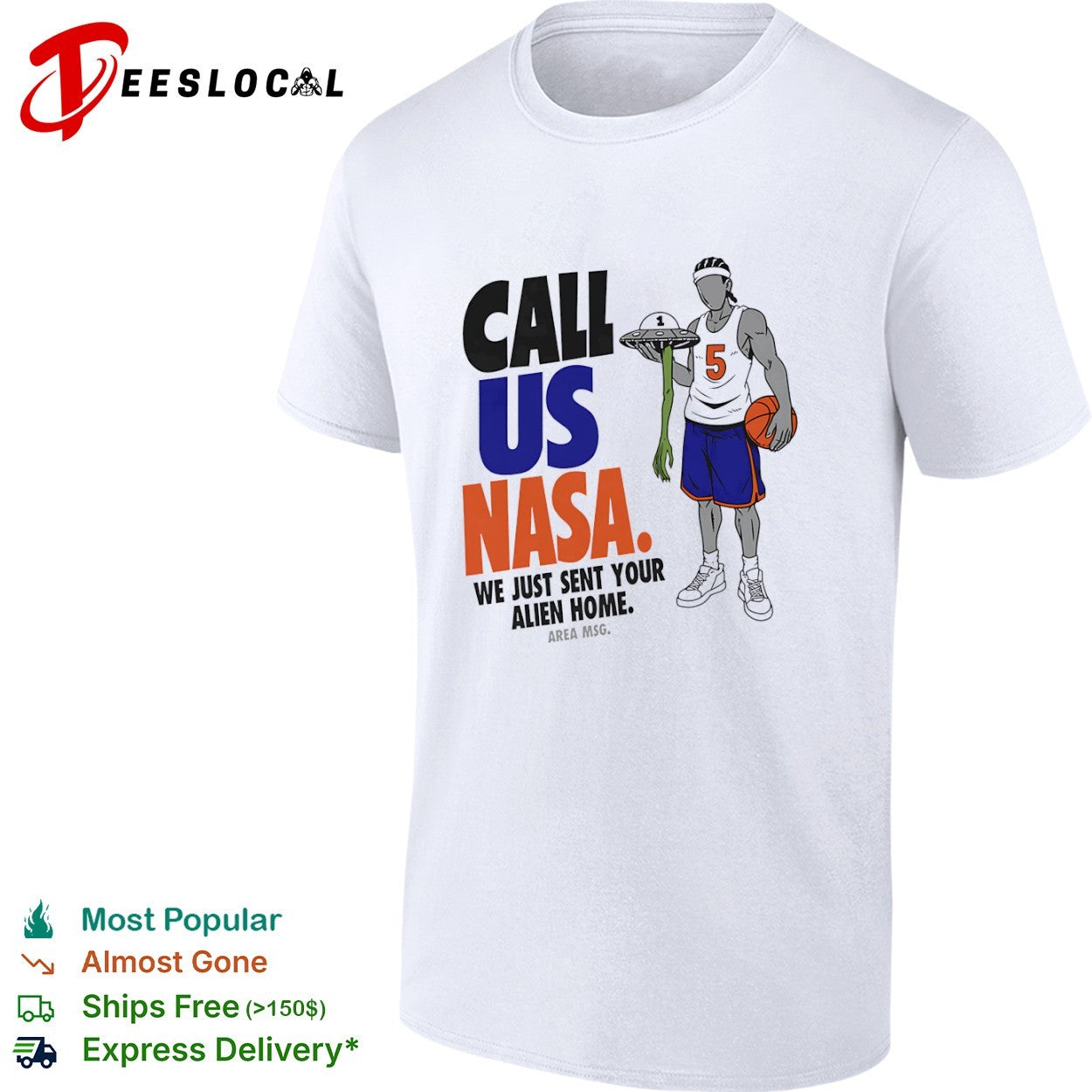 Jose Alvarado New York Knicks NBA Call Us NASA We Just Sent Your Alien Home shirt