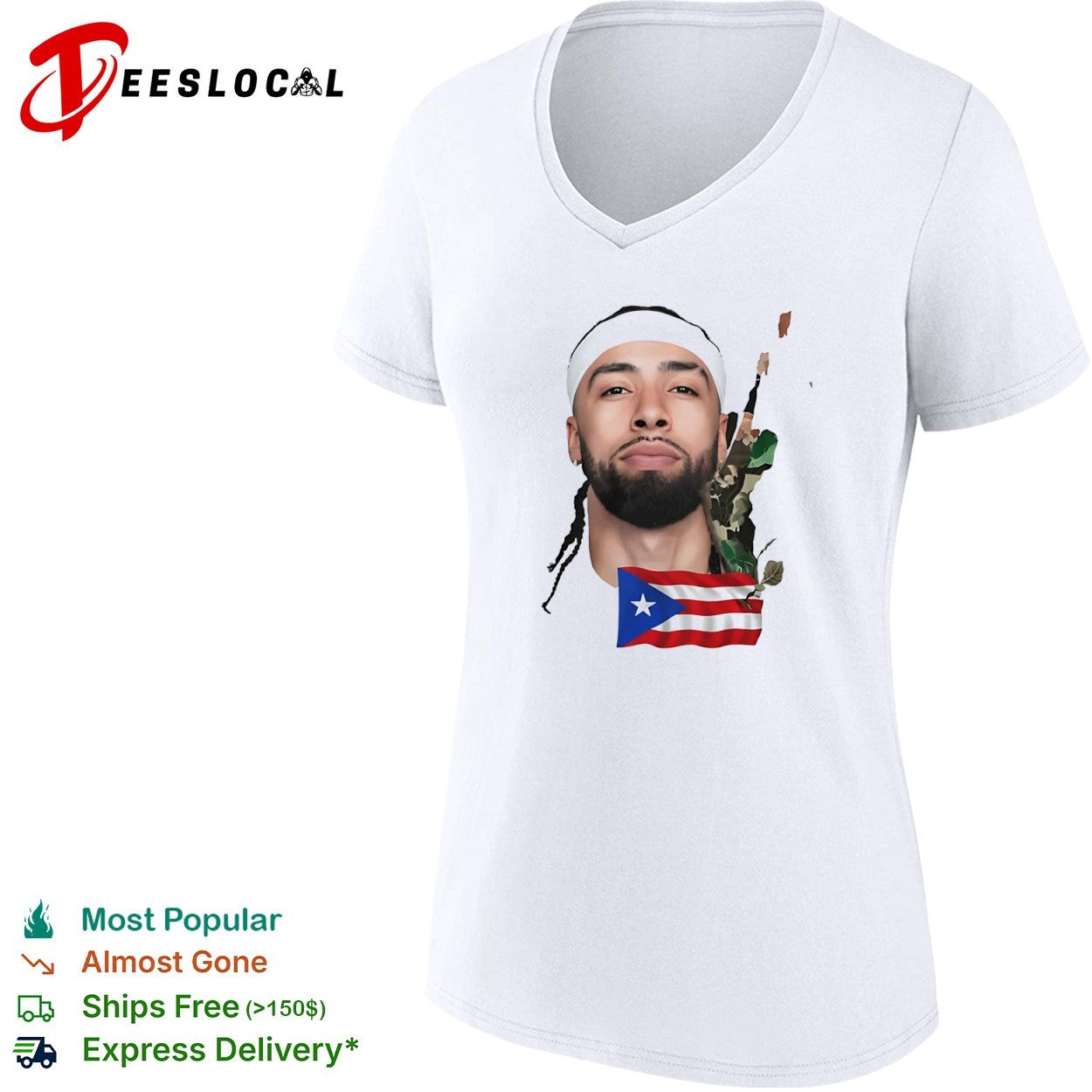 Jose Alvarado New York Knicks x Puerto Rico Flag Basketball Player Camouflage shirt