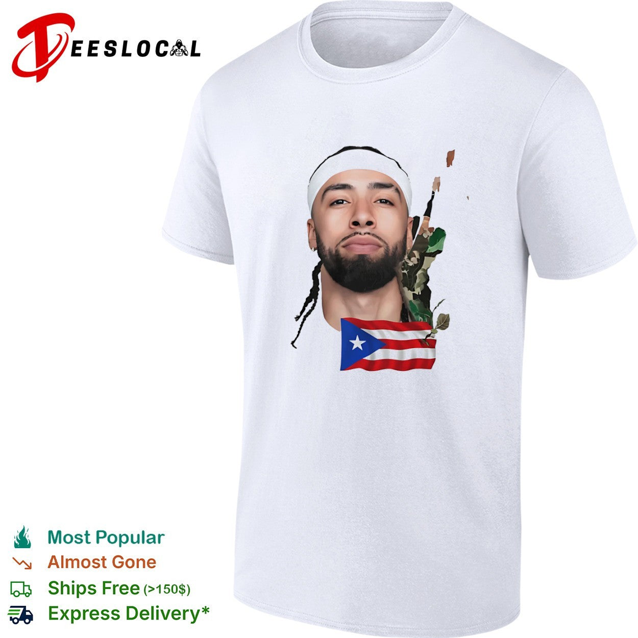 Jose Alvarado New York Knicks x Puerto Rico Flag Basketball Player Camouflage shirt
