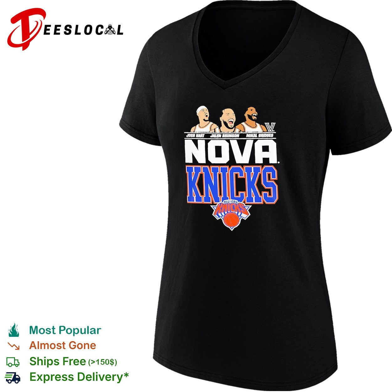 Josh Hart Jalen Brunson Mikal Bridges Nova New York Knicks Villanova shirt