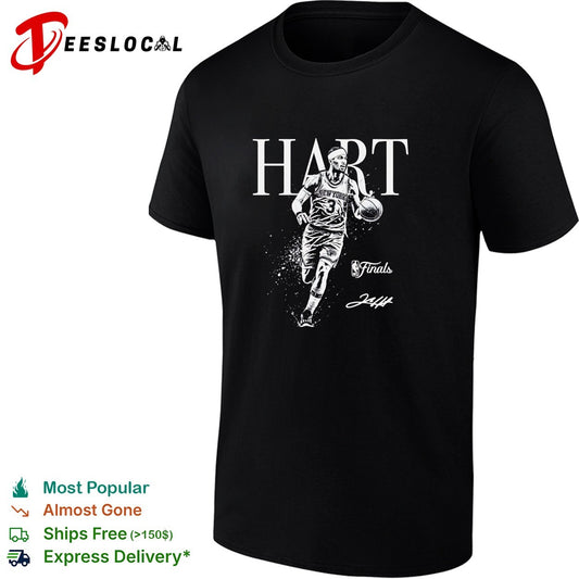 Josh Hart New York Knicks NBA Finals action portrait signature shirt