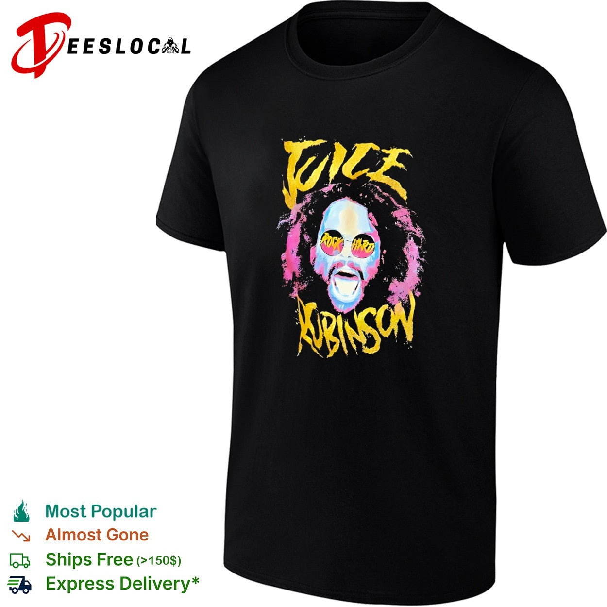 Juice Robinson AEW Rock Hard Sunglasses shirt
