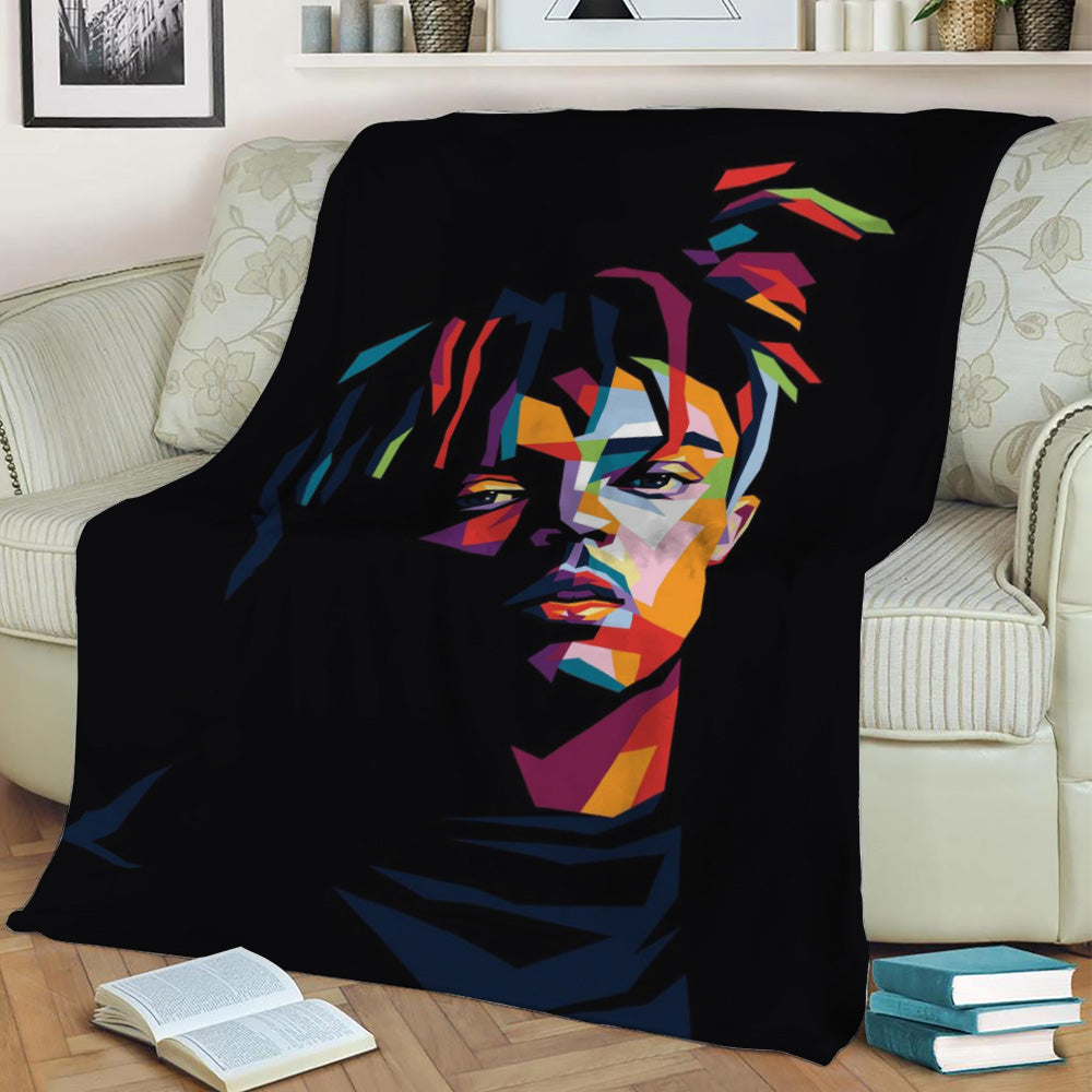 Juice world popart Fleece Throw Blanket