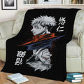 Jujutsu Yuuji Sukuna Fleece Throw Blanket