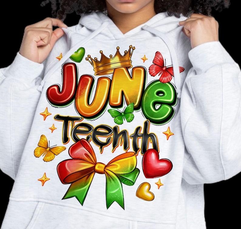 Juneteenth Coquette Bow Retro Juneteenth Graffiti Street Black Girl Magic T-Shirts