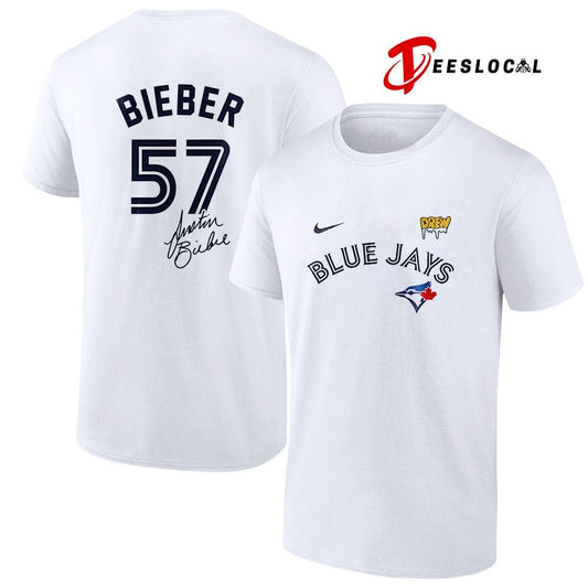 Justin Bieber x Toronto Blue Jays world series signature logo shirt